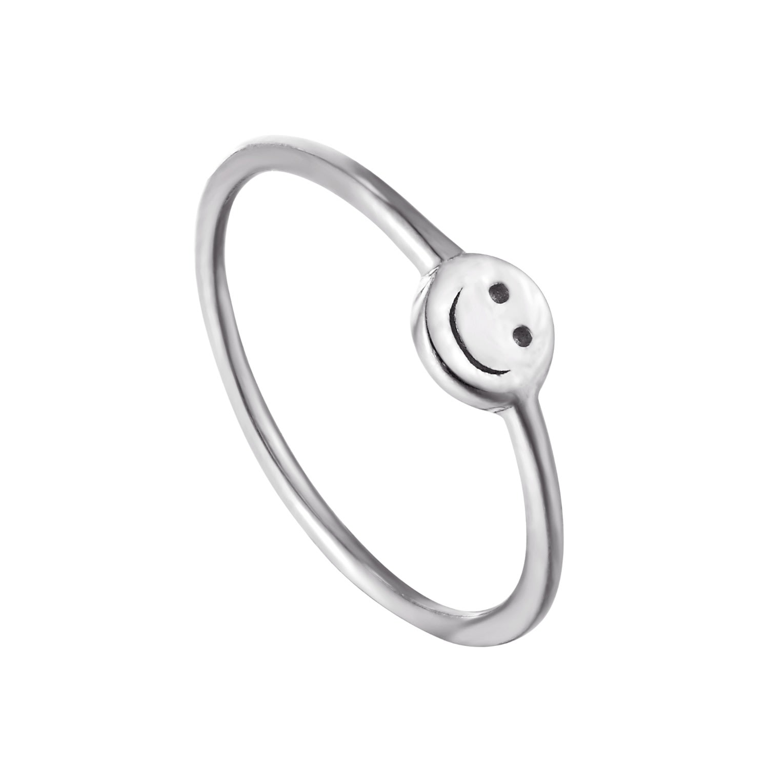 Women’s Ecoated Sterling Silver Smile Face Ring Seol + Gold