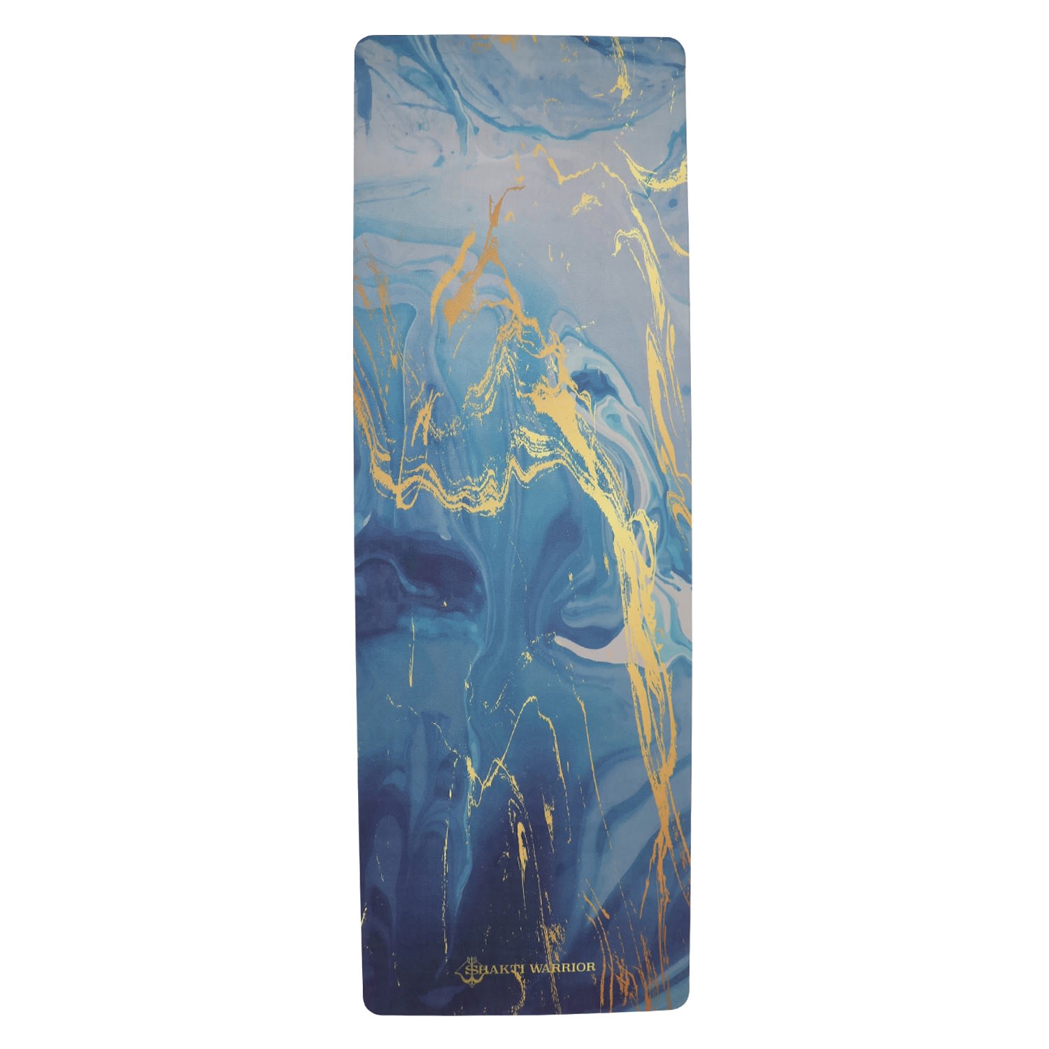 Women’s Gold / Blue Tpe Yoga Mat - Ajna One Size Shakti Warrior