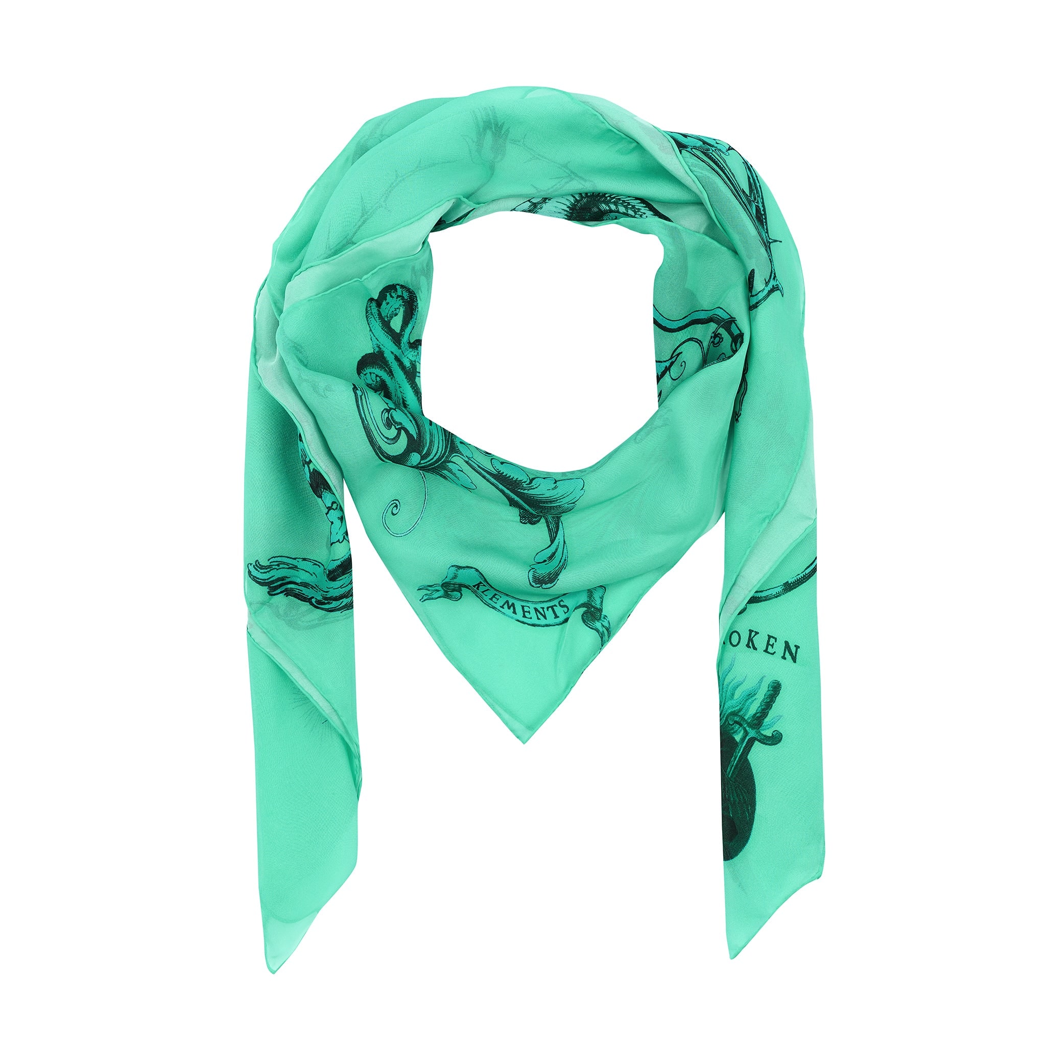 Klements Women's Fantasia Silk Chiffon Giant Scarf In Green