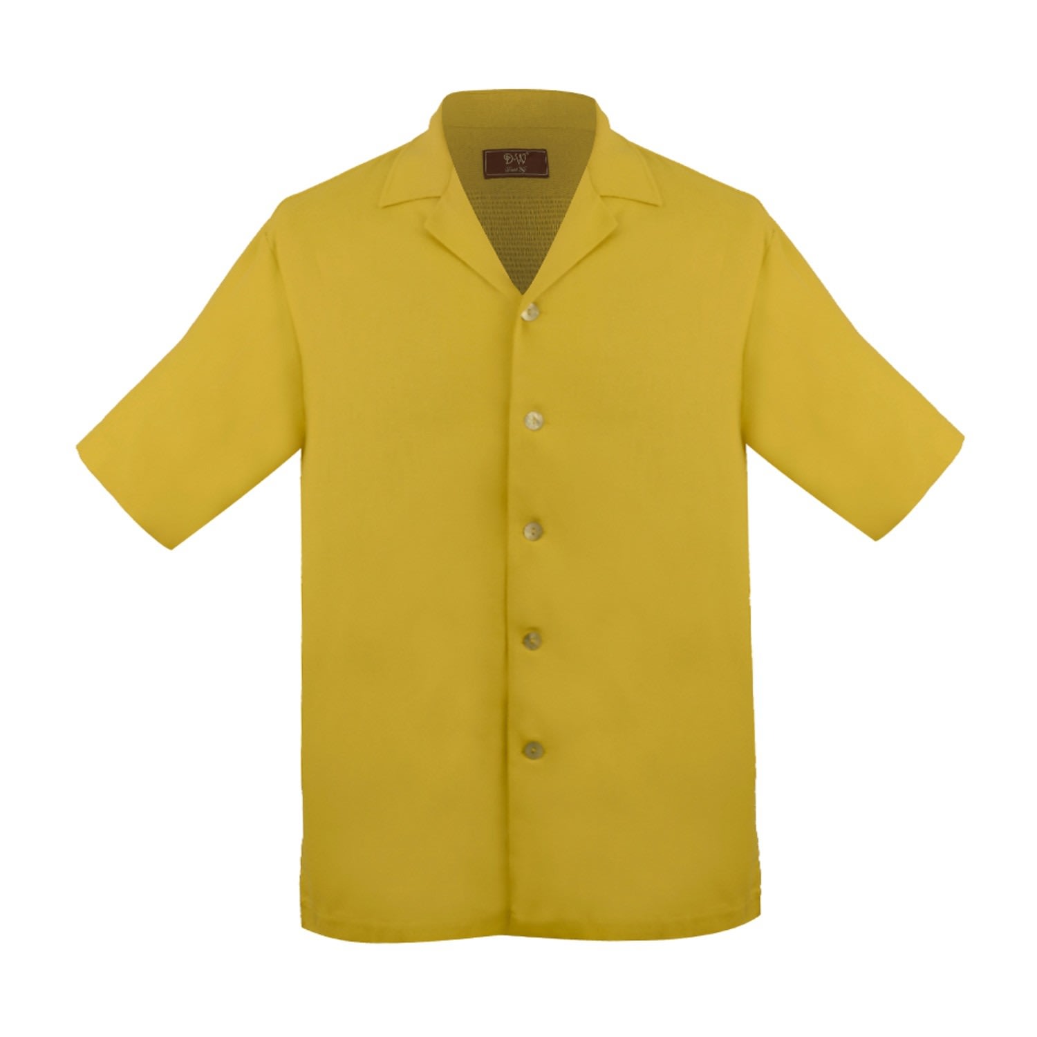 Men’s Yellow / Orange Kingston Linen Blend Shirt - Mustard XXL David Wej