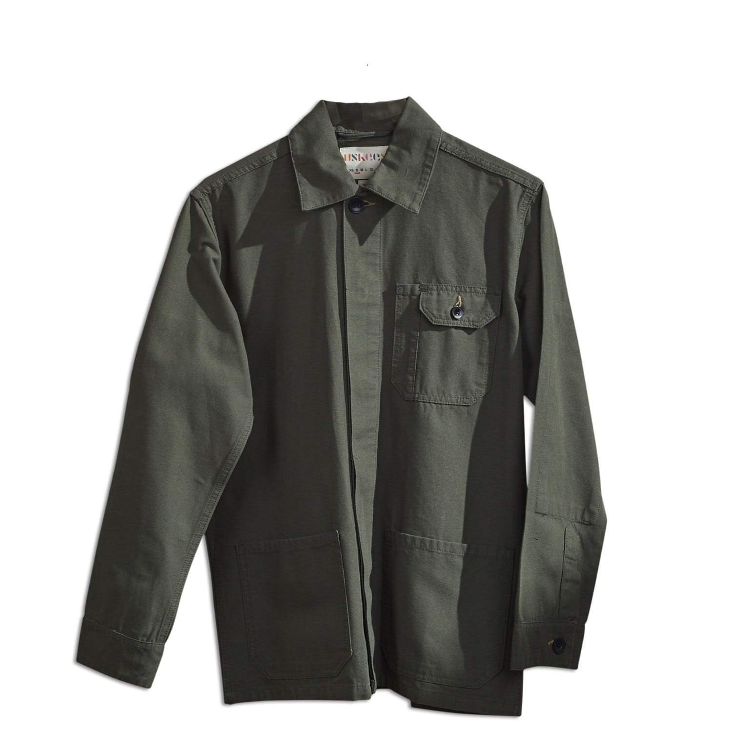 Men’s 3011 Overshirt With Hidden Buttons - Vine Green Small Uskees