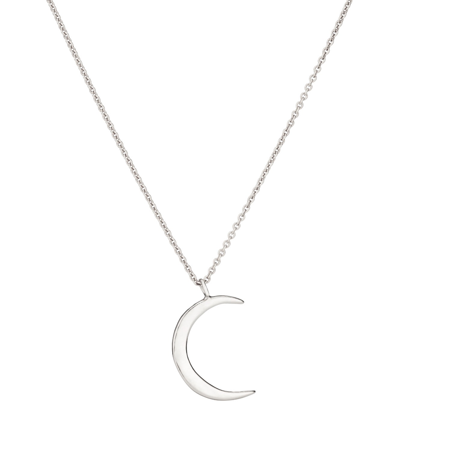 Women’s Sterling Silver Crescent Moon Necklace Posh Totty Designs