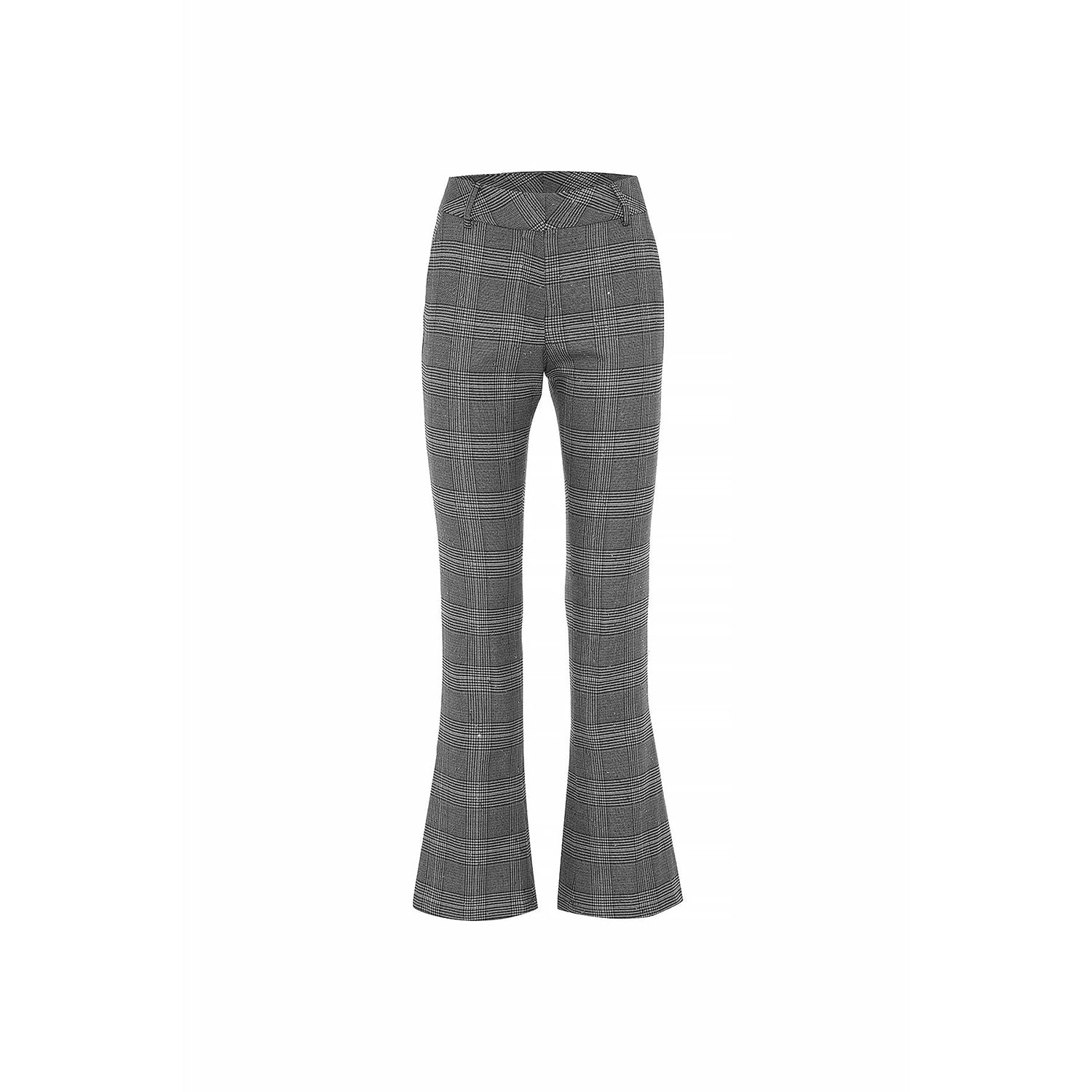 Theo The Label Women's Eudora Cropped Bootcut Sequined Prince Of Wales Pant - Black