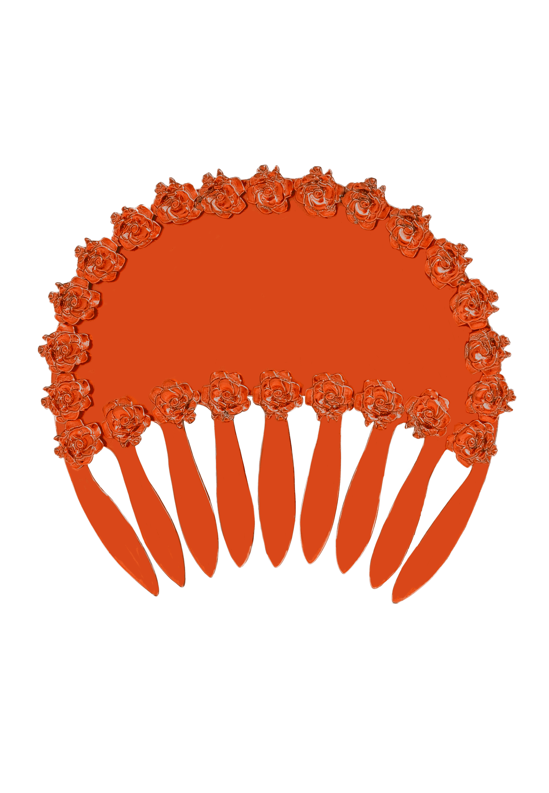 Lavani Jewels Women's Yellow / Orange Peineta Rosario Orange Comb