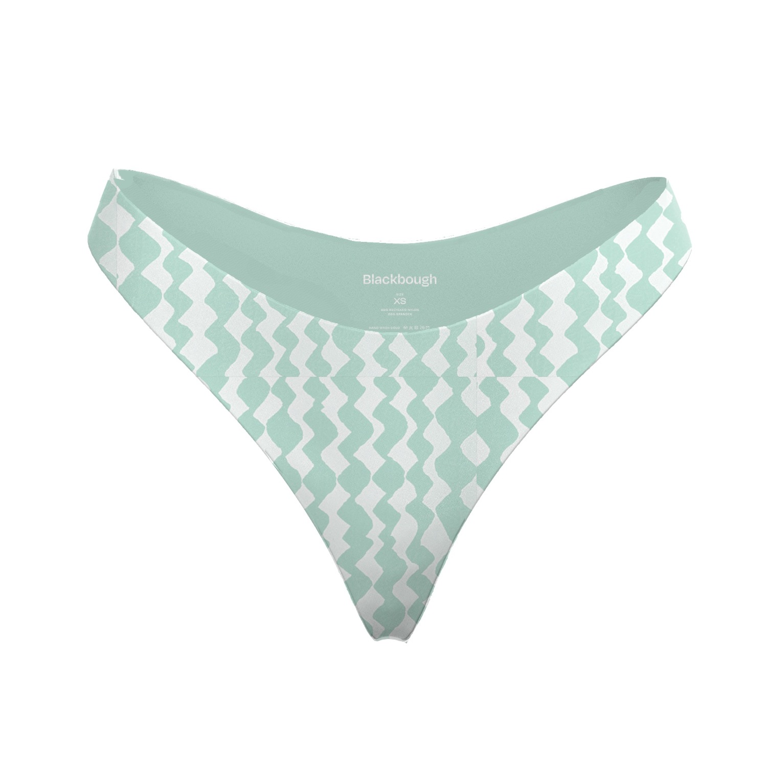Blackbough Swim Women's White Elena Dainty Cheeky Bottoms / Peppermint Jacquard In White