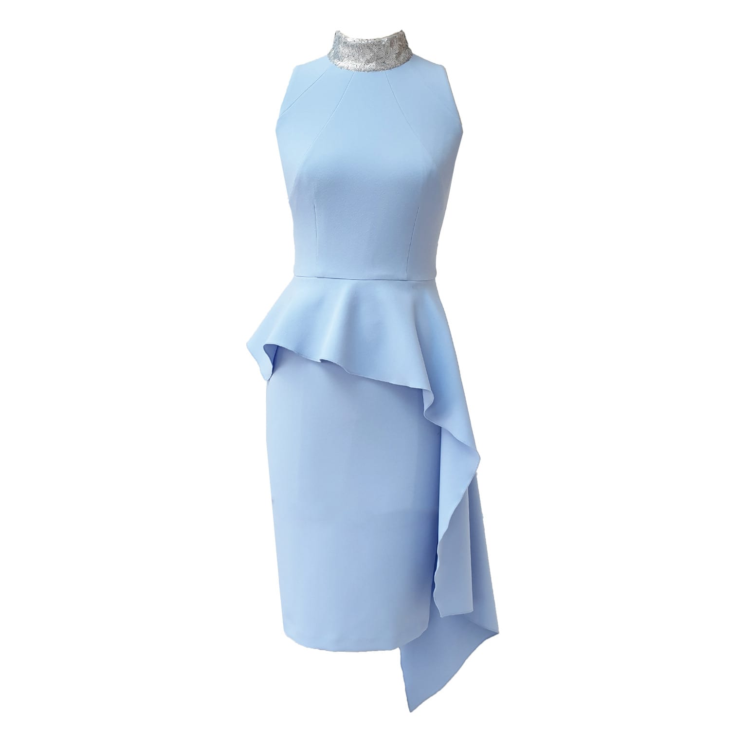 sky blue occasion dress