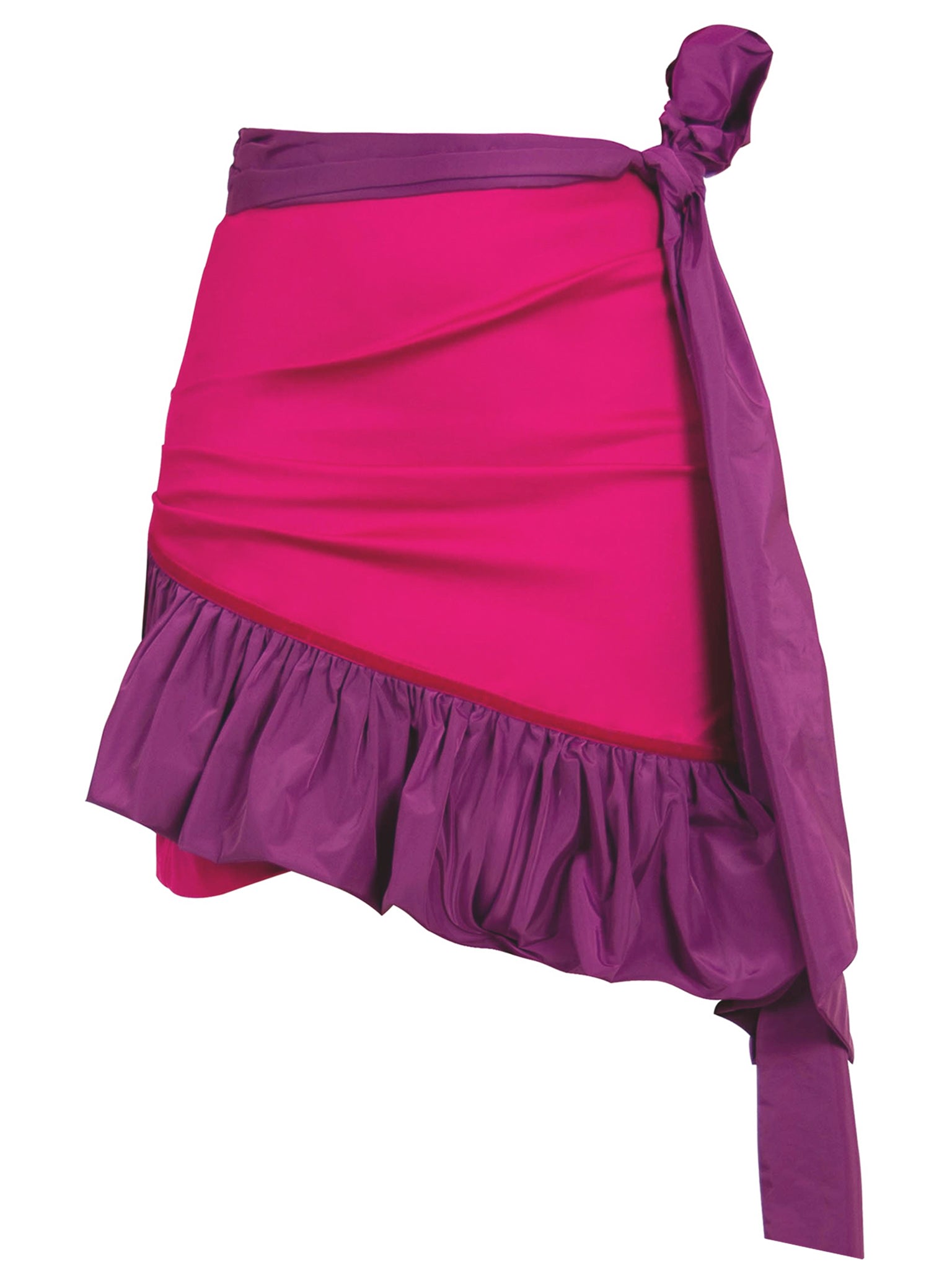 Women’s Pink / Purple Ruffles Please Pink Asymmetric Mini Skirt Extra Small Tia Dorraine