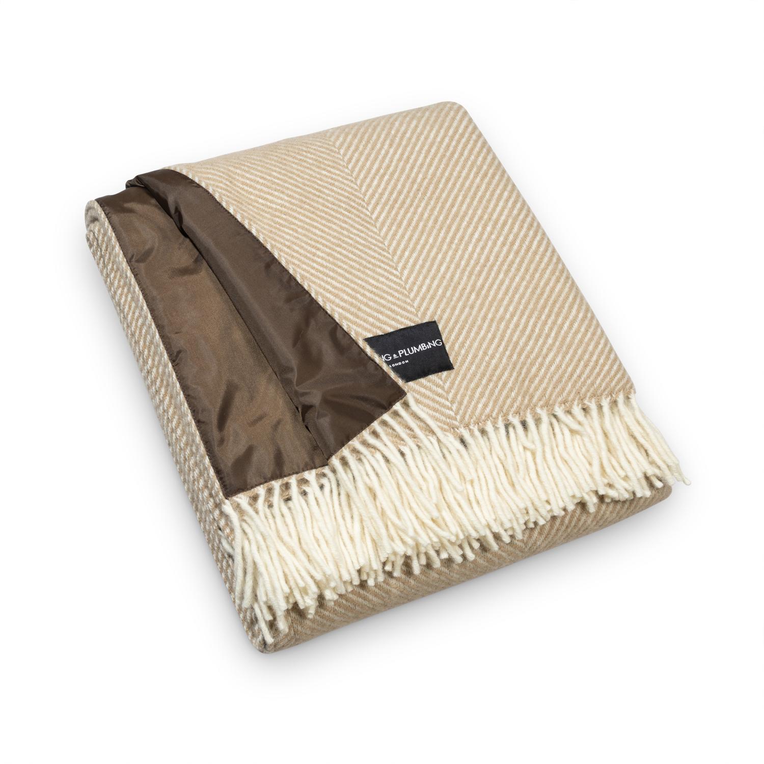 Heating & Plumbing London Neutrals Pure New Wool Picnic Blanket - The Blenheim
