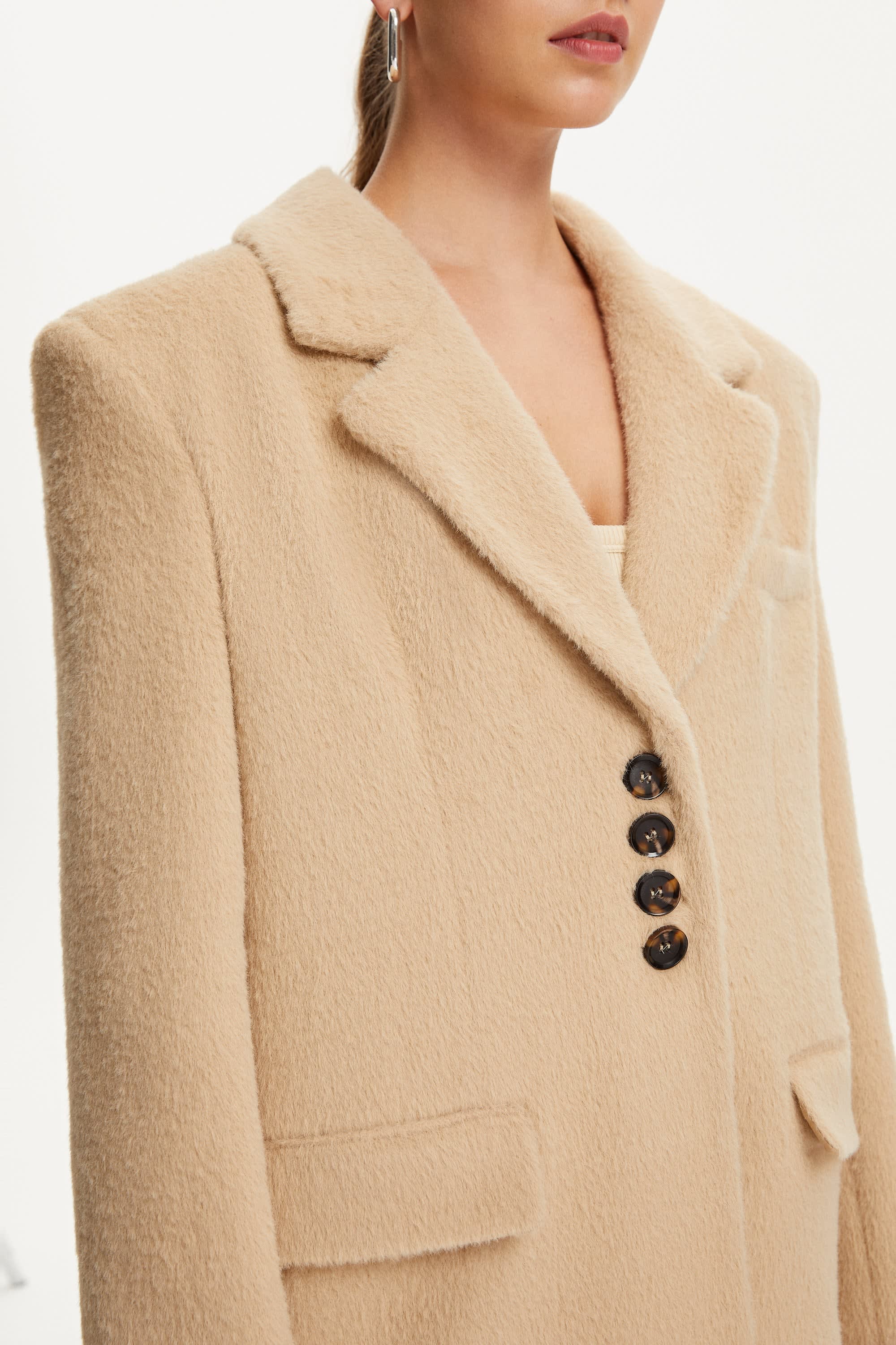 Faux Fur Double-Breasted Blazer - Ready to Wear