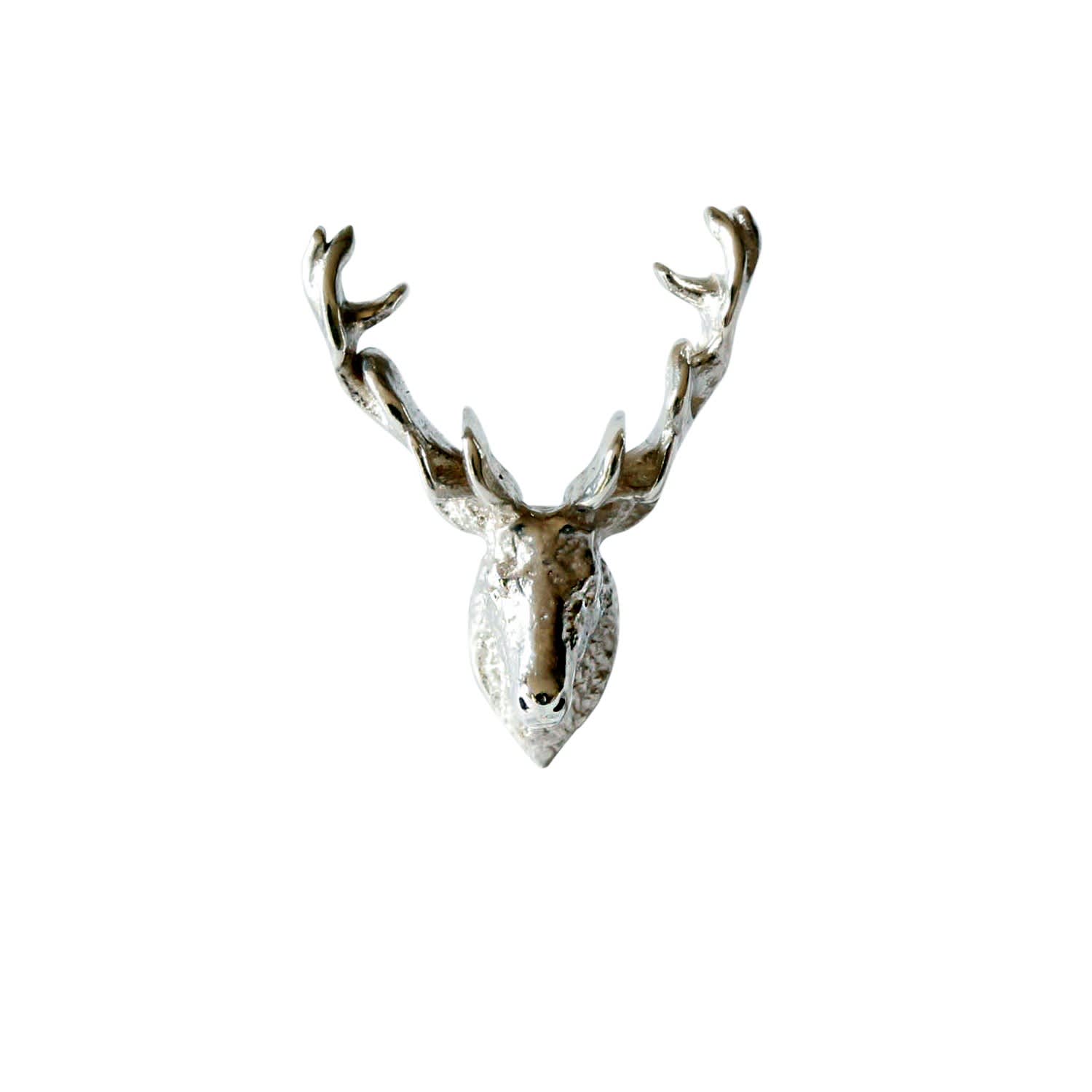 Stag Head Horns Finely Handcrafted In Solid Pewter In The UK - Foto 9