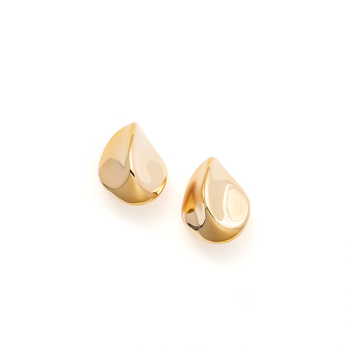 Women's Sculptural Drop Earrings Gold | Shabella Nyc