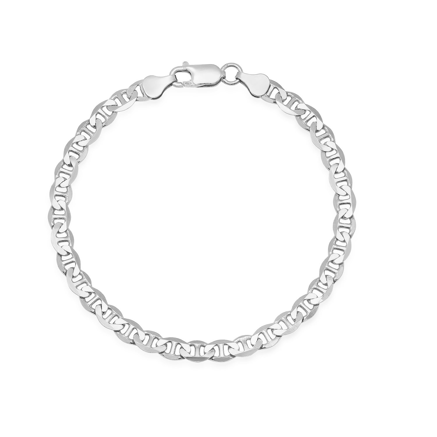 Kylie Harper Mens Thick 8.5" Italian Gucci Mariner Chain Bracelet In Sterling Silver