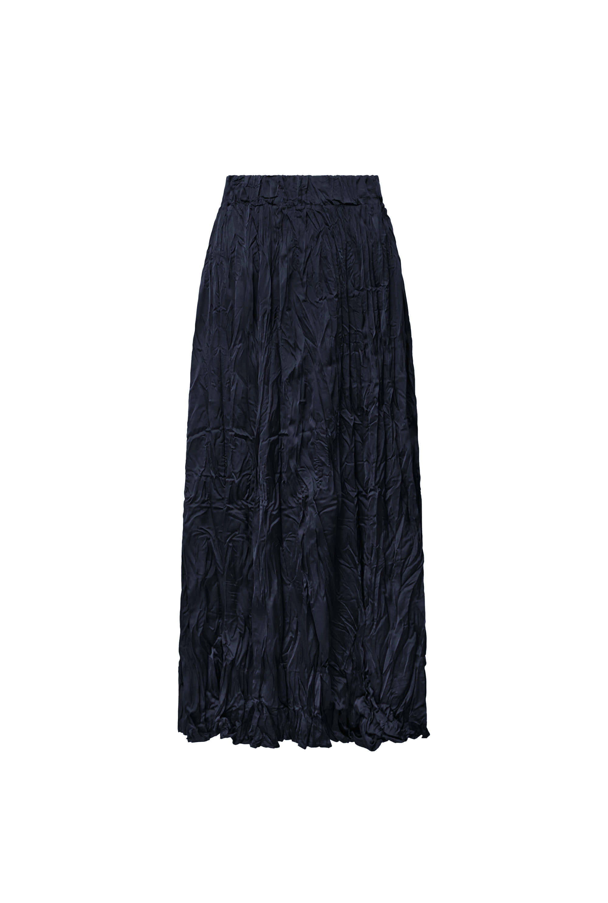 James Lakeland Women's Blue Navy Crinkled Maxi Skirt In Blue