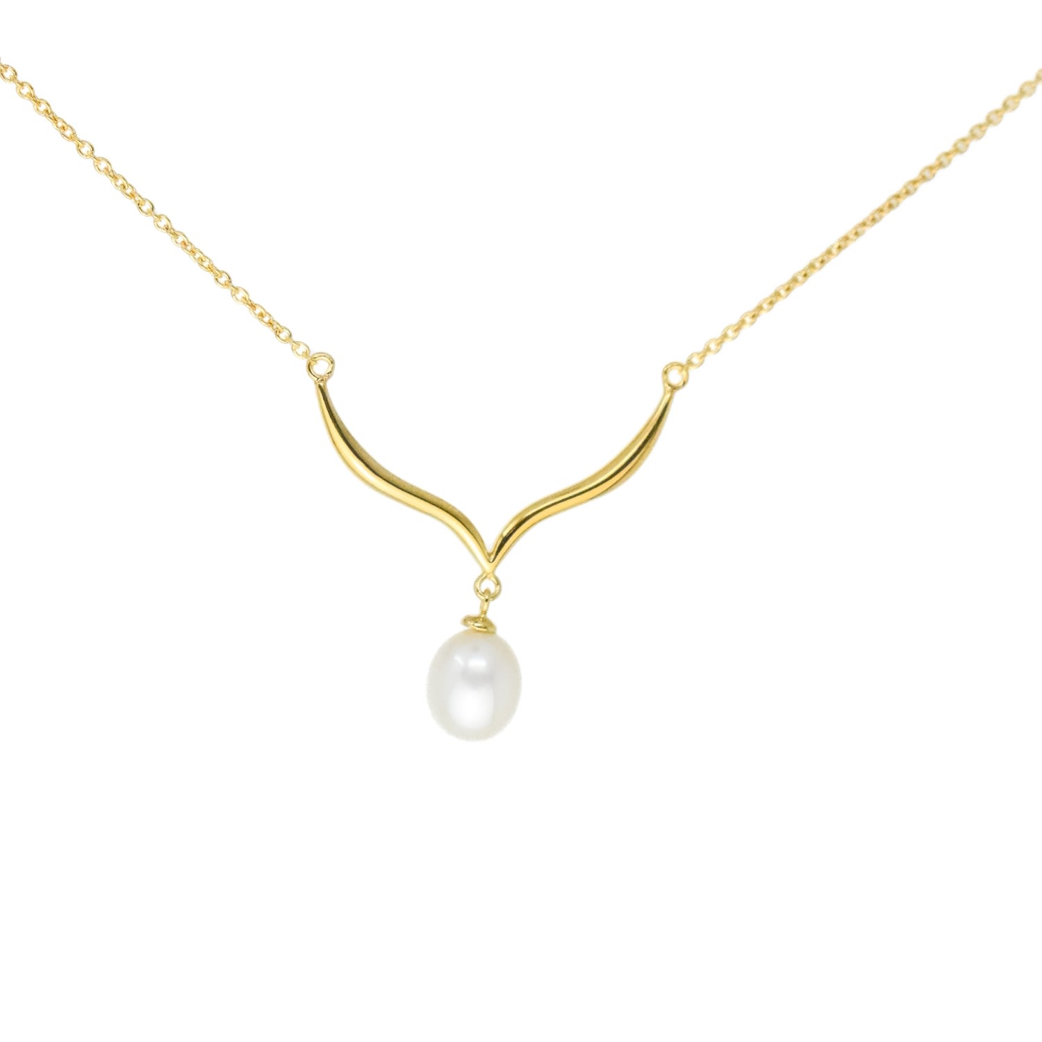 Dov Jewelry Women's Gold Love At First Sight Pearl Necklace In Gold