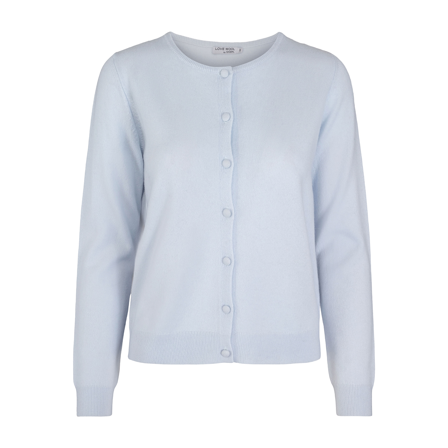 Tirillm Women's Emilie Basic Cashmere Cardigan, Pale Blue In Blue