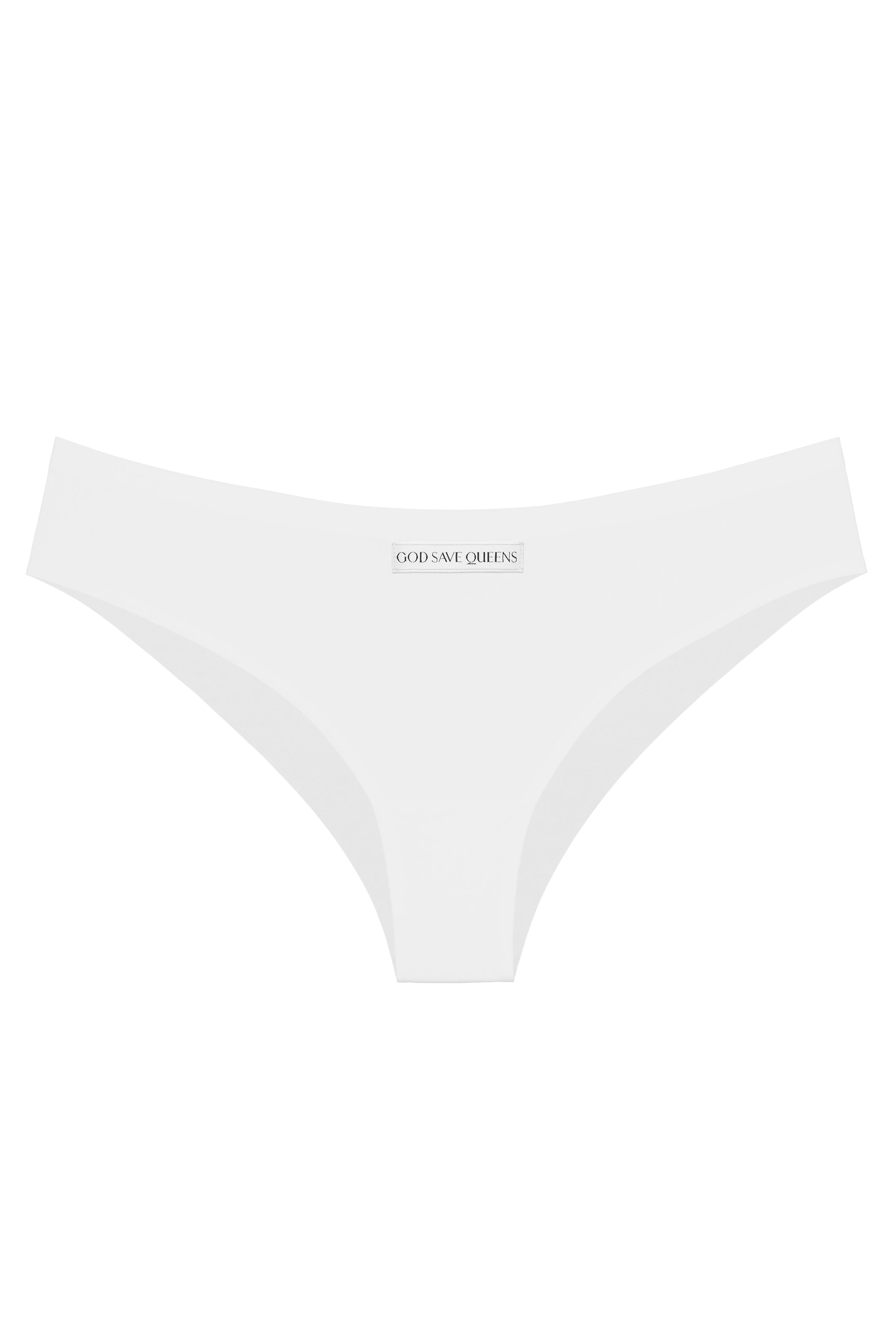 God Save Queens Women's Second Skin Brief White In White