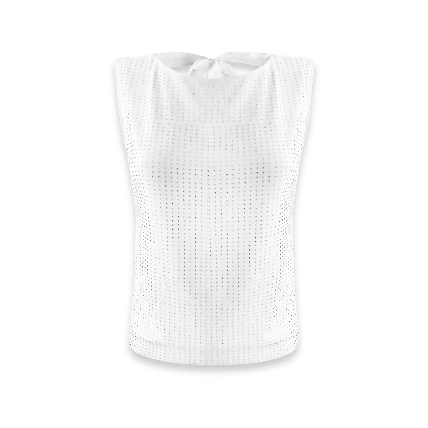 Ow Collection Mesha Rhinestone Top In White