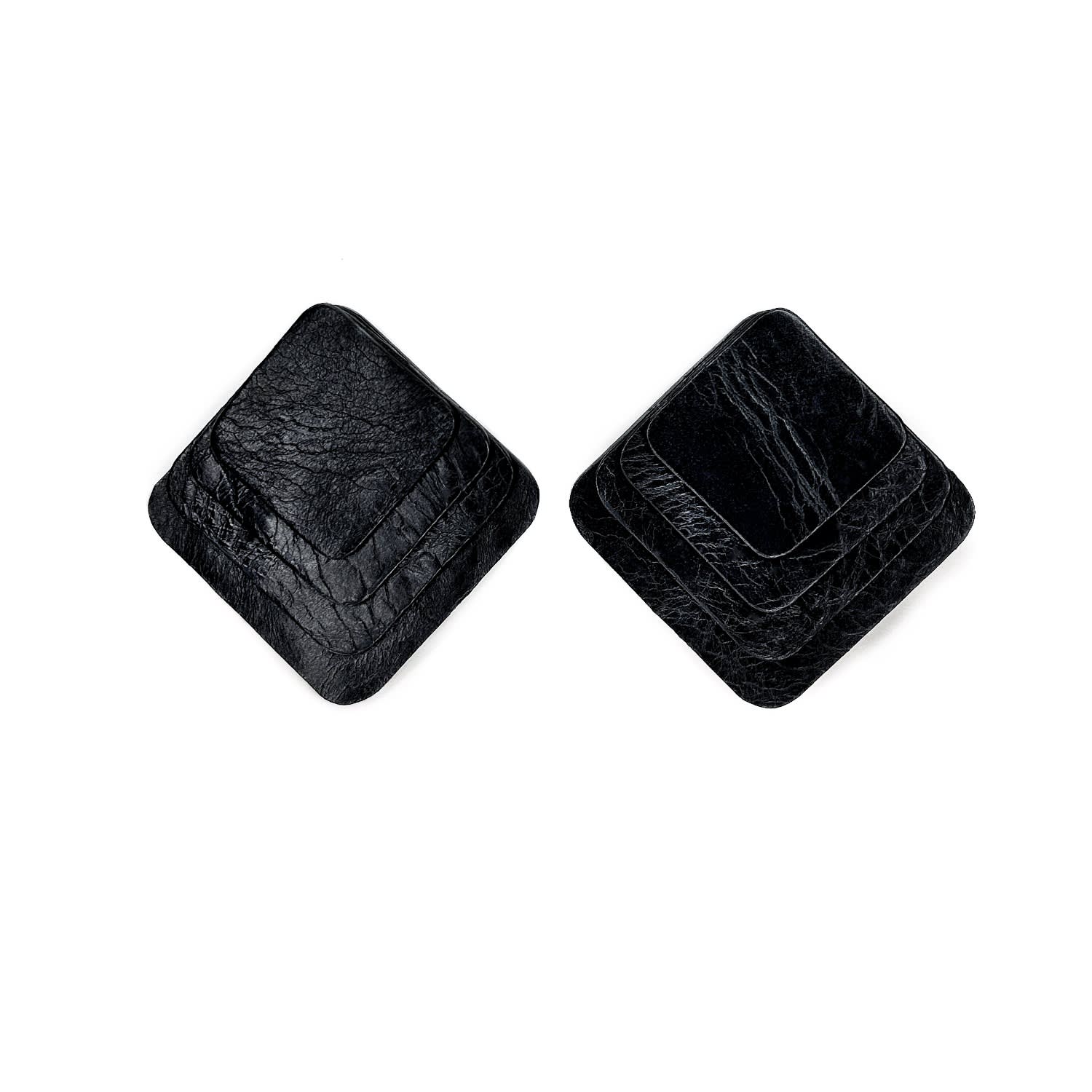 Layered Leather Studs Black | WAIWAI | Wolf & Badger