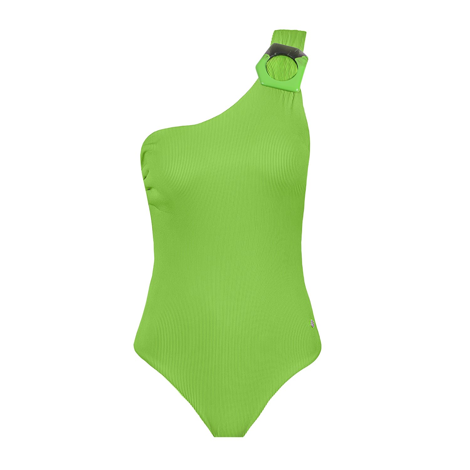 Women’s Audrey One Shoulder Green Swimsuit Large Ayje