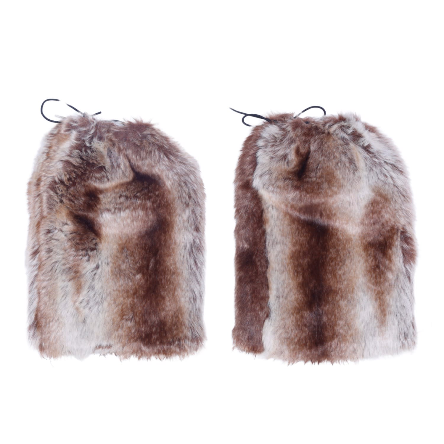 Vaseghia Women's Neutrals Elysia Luxury Vegan Faux Fur Wrist Warmers