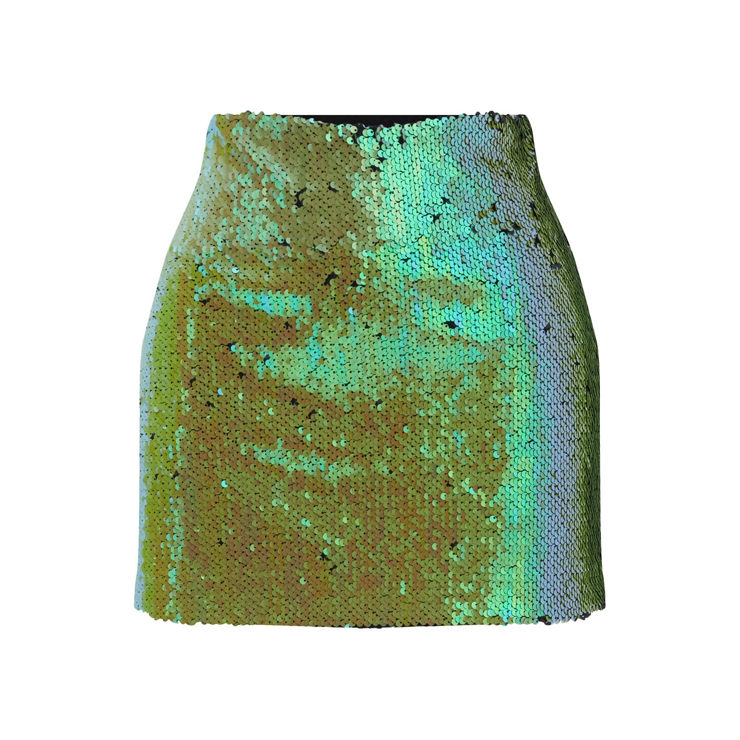 Women’s Tina Green Sequin Mini Skirt Medium Fickle Hearts