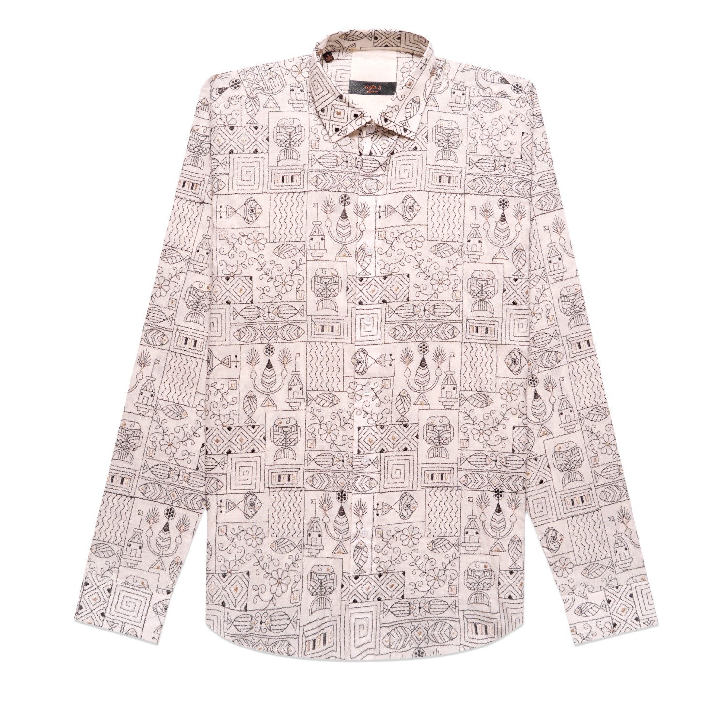 Eight X Men's Neutrals Papyrus Artisan Edition Button Up Shirt