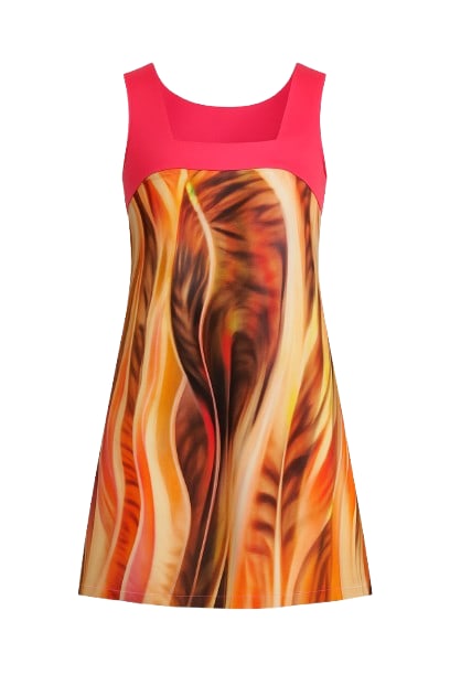 Conquista Women's Sleeveless Square Neck Dress
