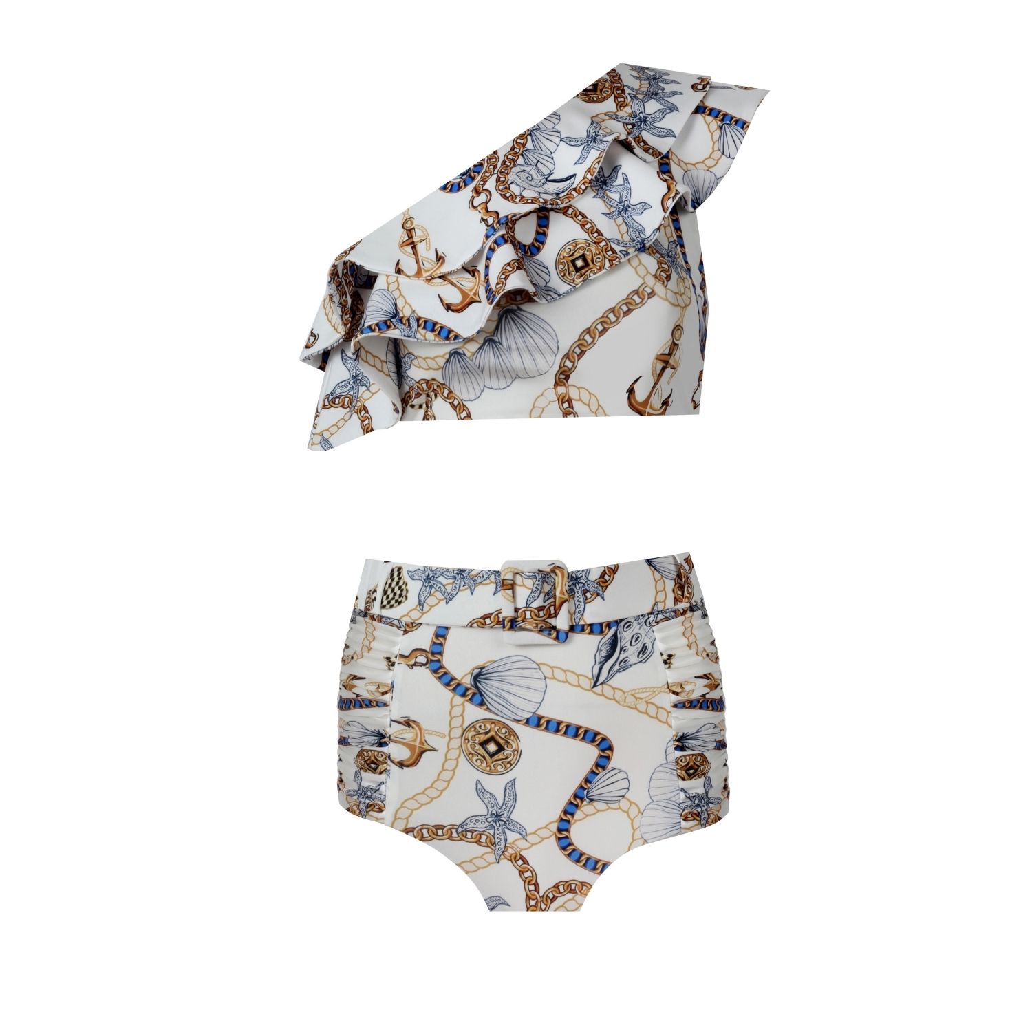 Nur Karaata Women's White Cliantha Tropezinne Bikini Set In White