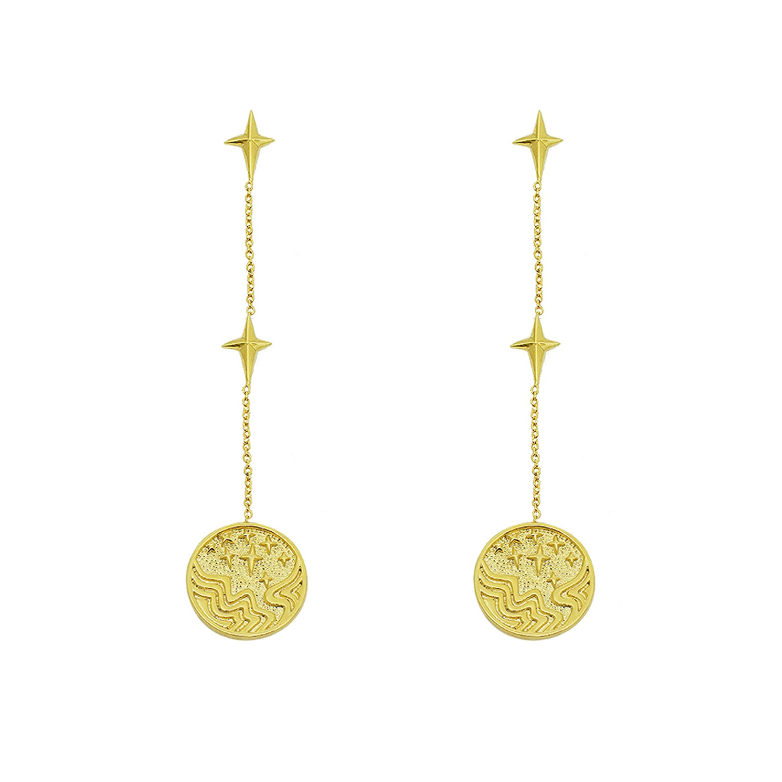 Aurozia Women's Gold Tarot The Star Drop Earrings In Gold