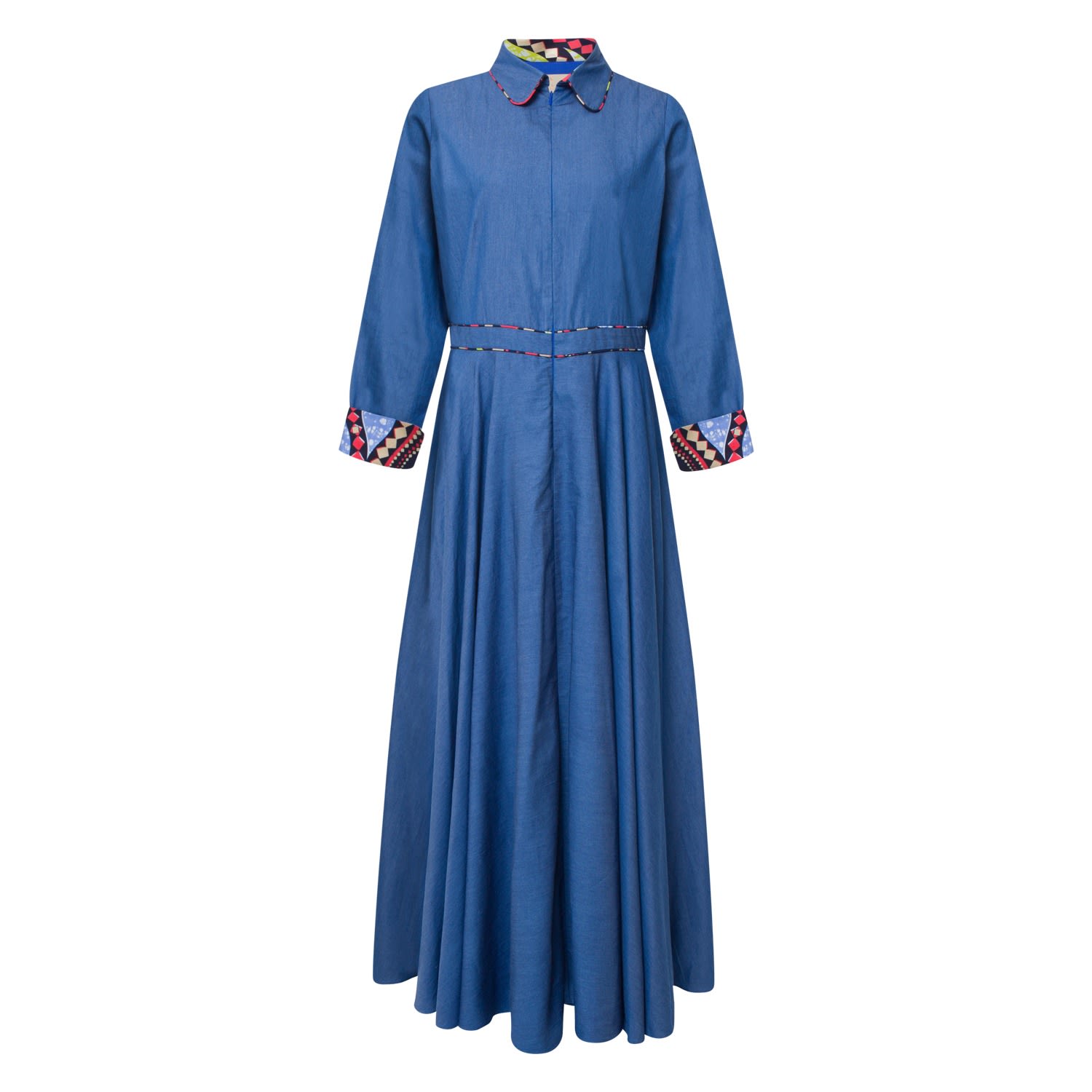 Women’s Blue Salma Maxi Shirt Dress - Denim Extra Small Winifred Mills