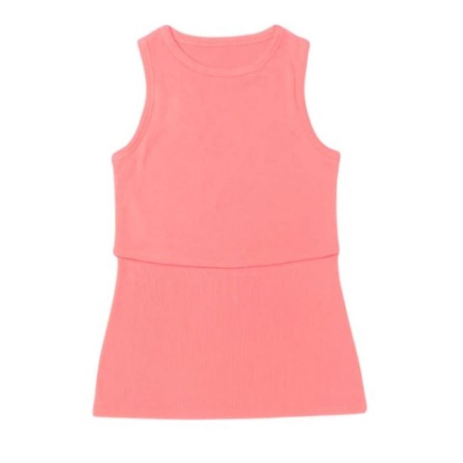 The Bshirt Women's Pink / Purple Bshirt Nursing Rib Racer Vest In Rose In Pink/purple
