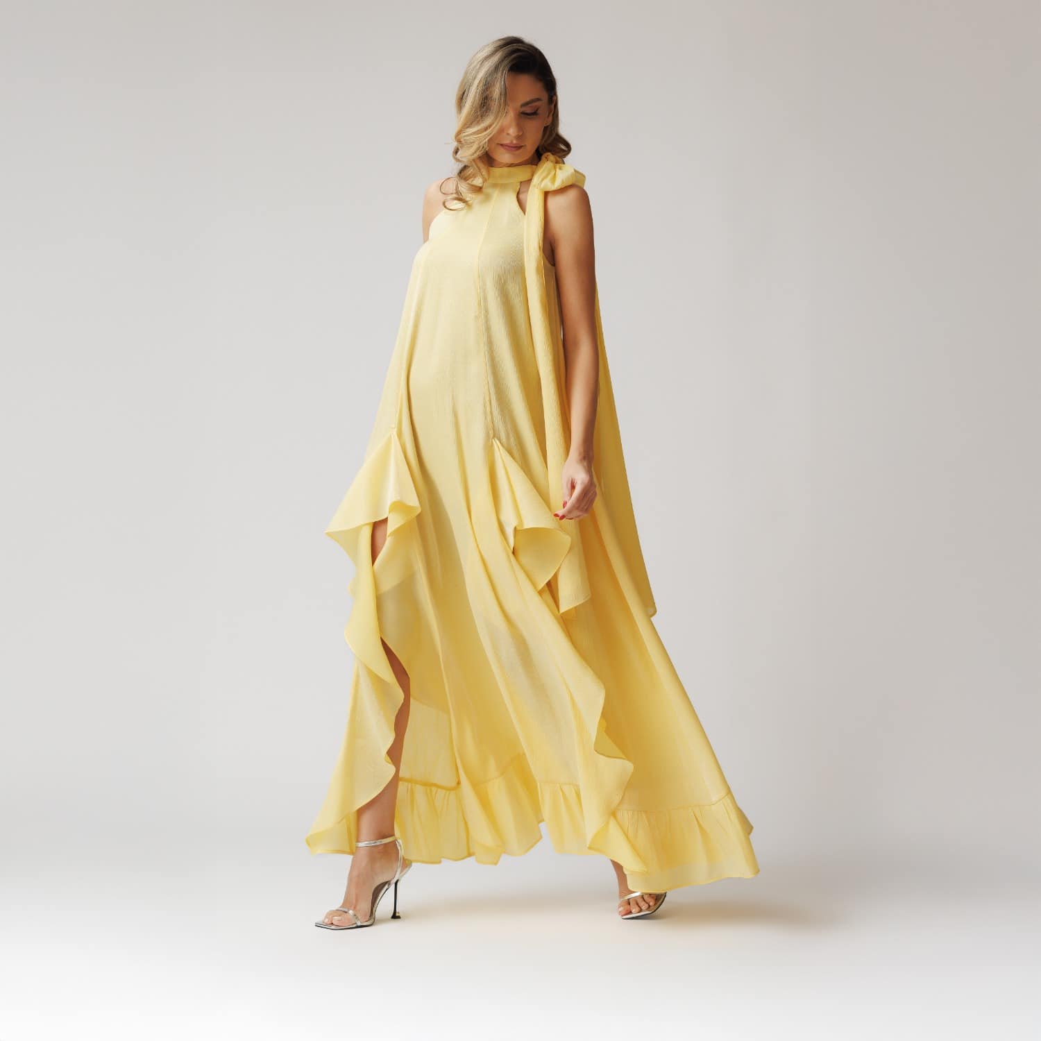 set-cascading-ruffle-dress-and