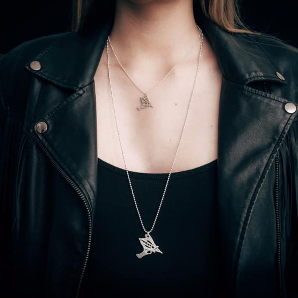 Cartergore Medium Gold Ray Gun Pendant Necklace In Pendant