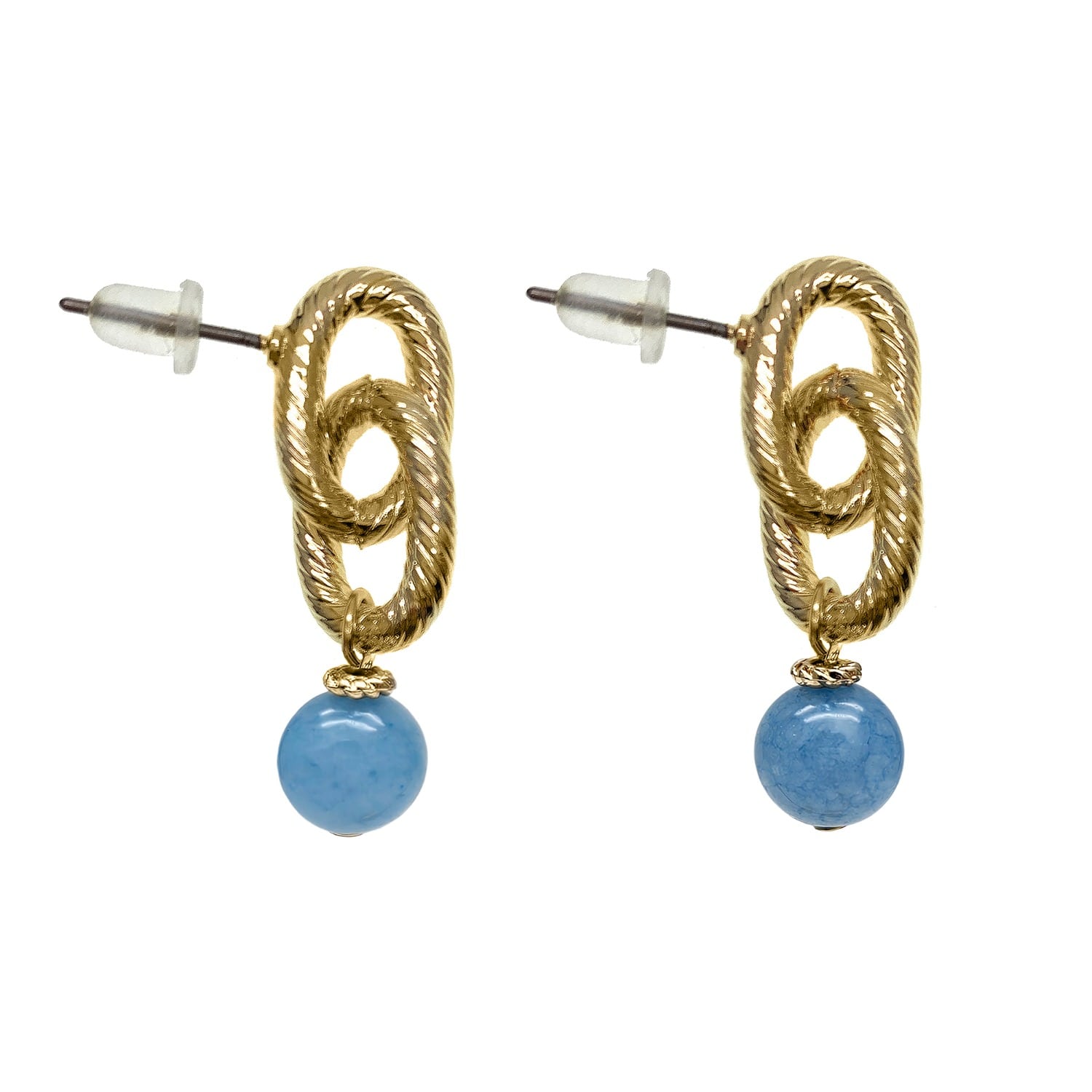 Farra Women's Blue Aquamarine Dangle Lightweight Earrings