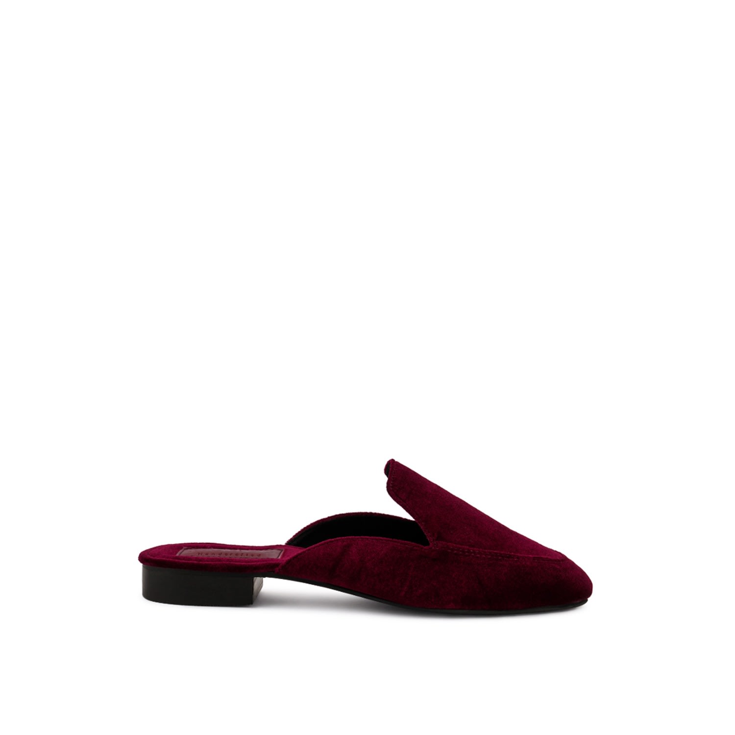 Rag & Co Women's Red Batiste Burgundy Velvet Handcrafted Mules In Red