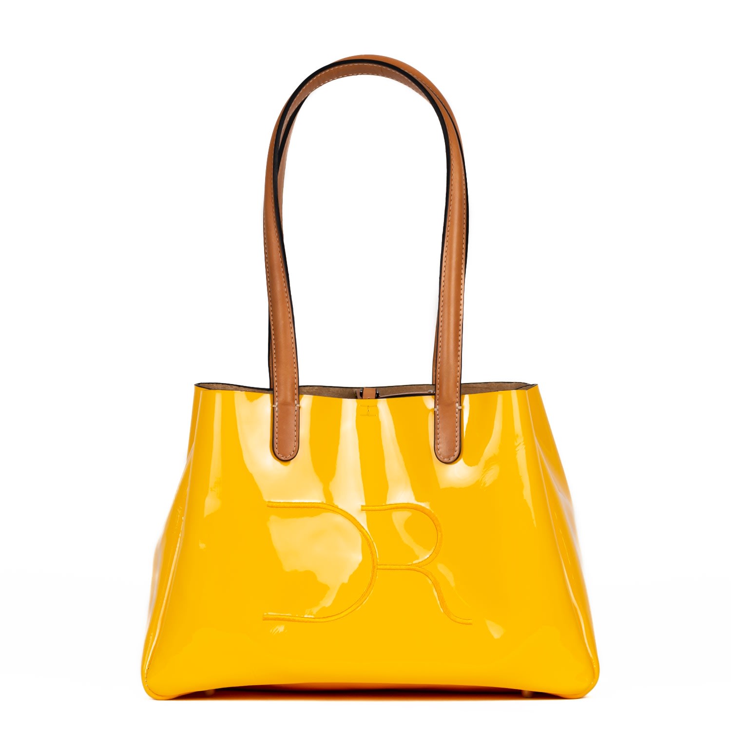 Women’s Neutrals / Yellow / Orange All-In Rita Bag - Yellow Patent Leather Danni Ro