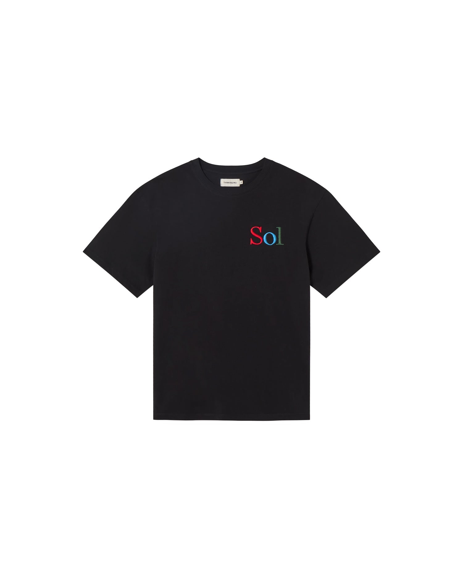 Thinking Mu Men's Black T-shirt Sun Type Aaron In Black