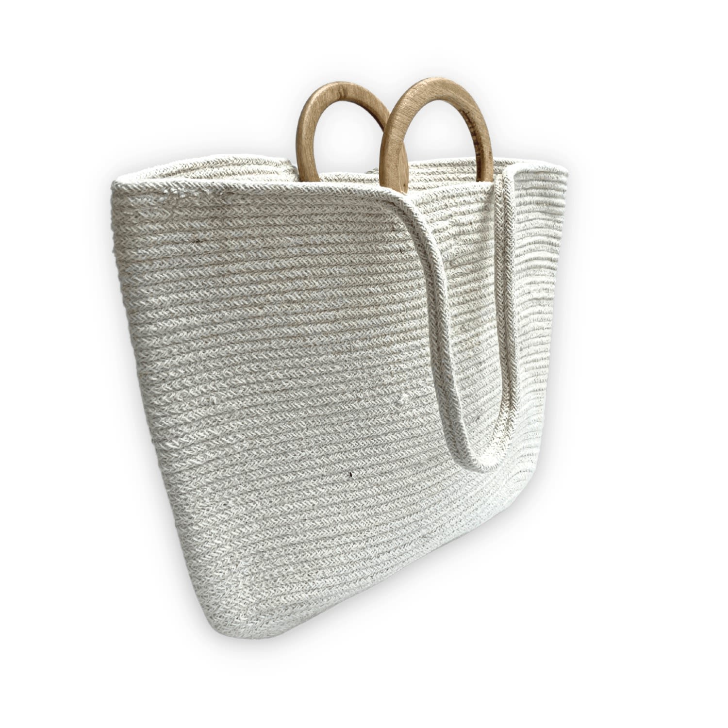 Women’s Neutrals / White White Rope Beach Bag Vida Vida