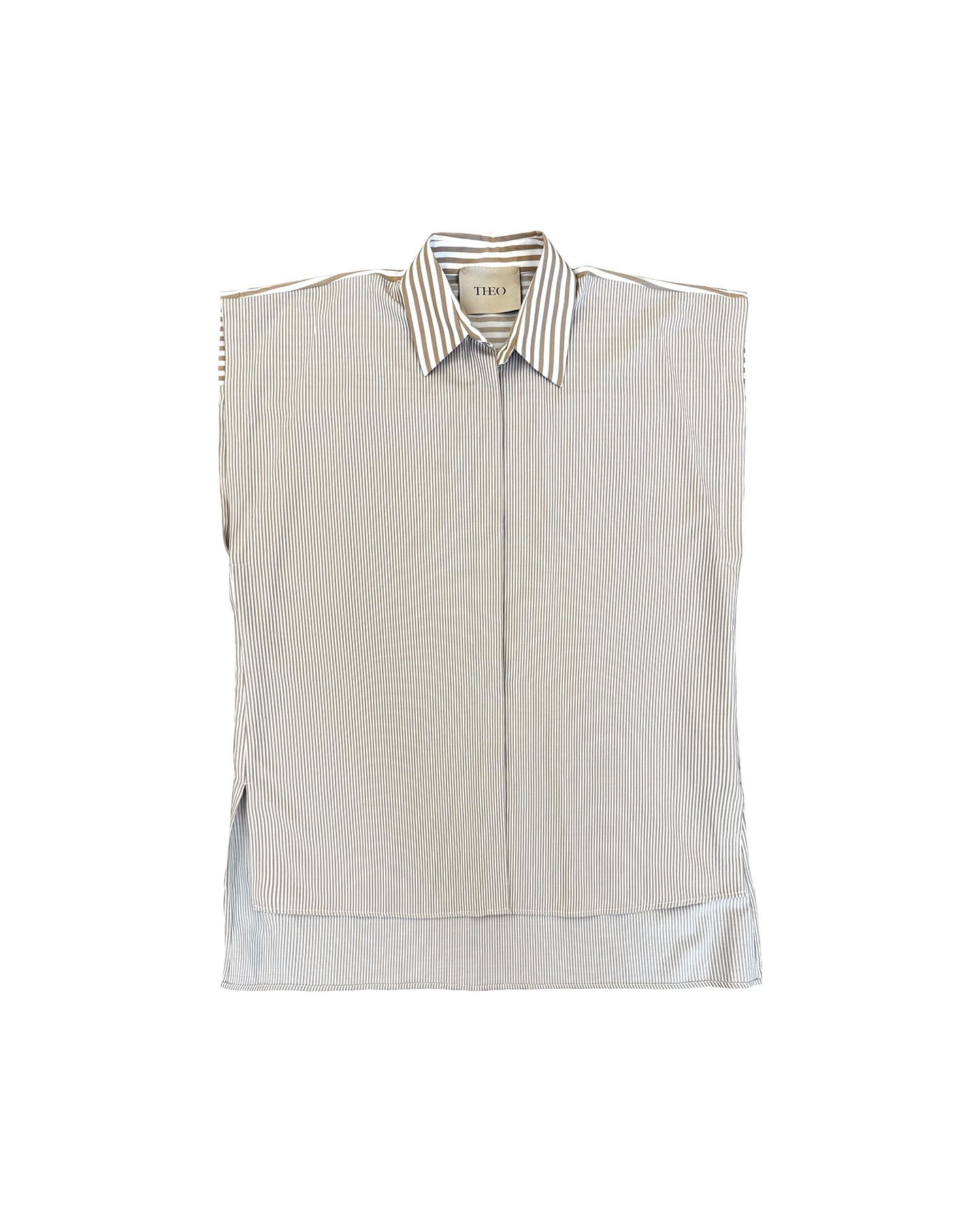 Theo The Label Echo Back Button Sleeveless Shirt