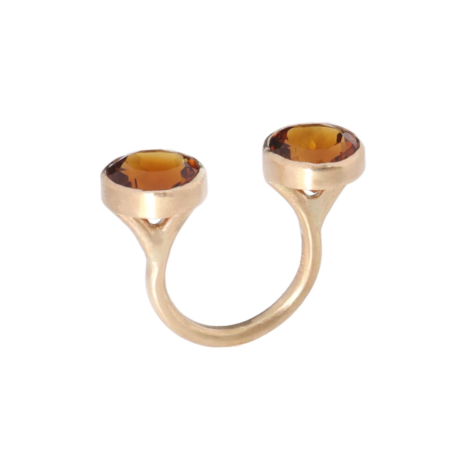 Gabriella Alicia Women's Orange / Gold Madeira Citrine Gold Ring In Gold