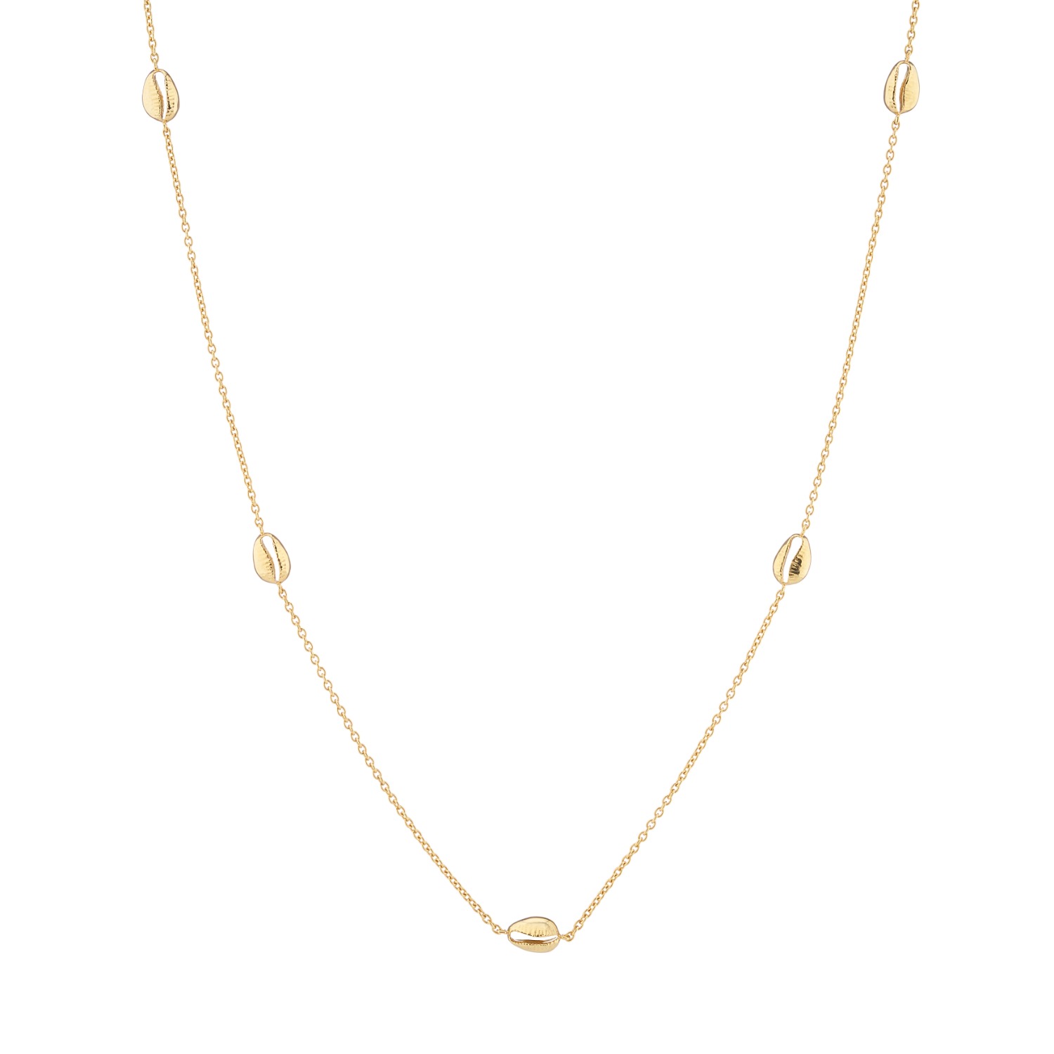 Auree Jewellery Women's Moka Multi Cowrie Shell Gold Vermeil Necklace