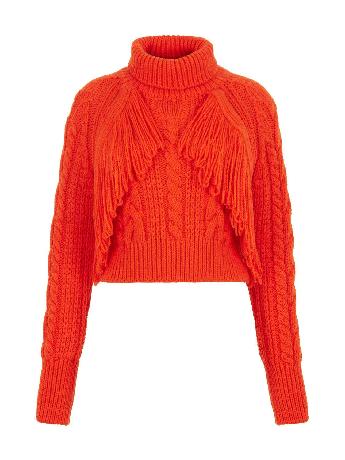 Nocturne Women's Red Fringe Knit Sweater