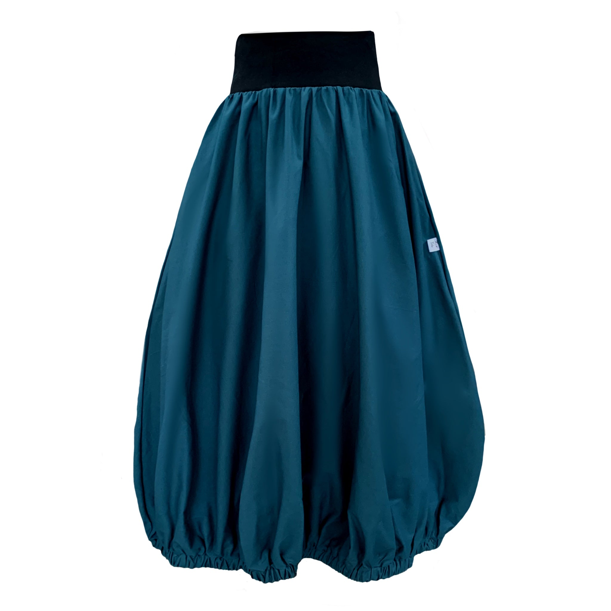 Women's Blue / Green Ram Parachute Skirt In Teal | Medium | Frock Tales