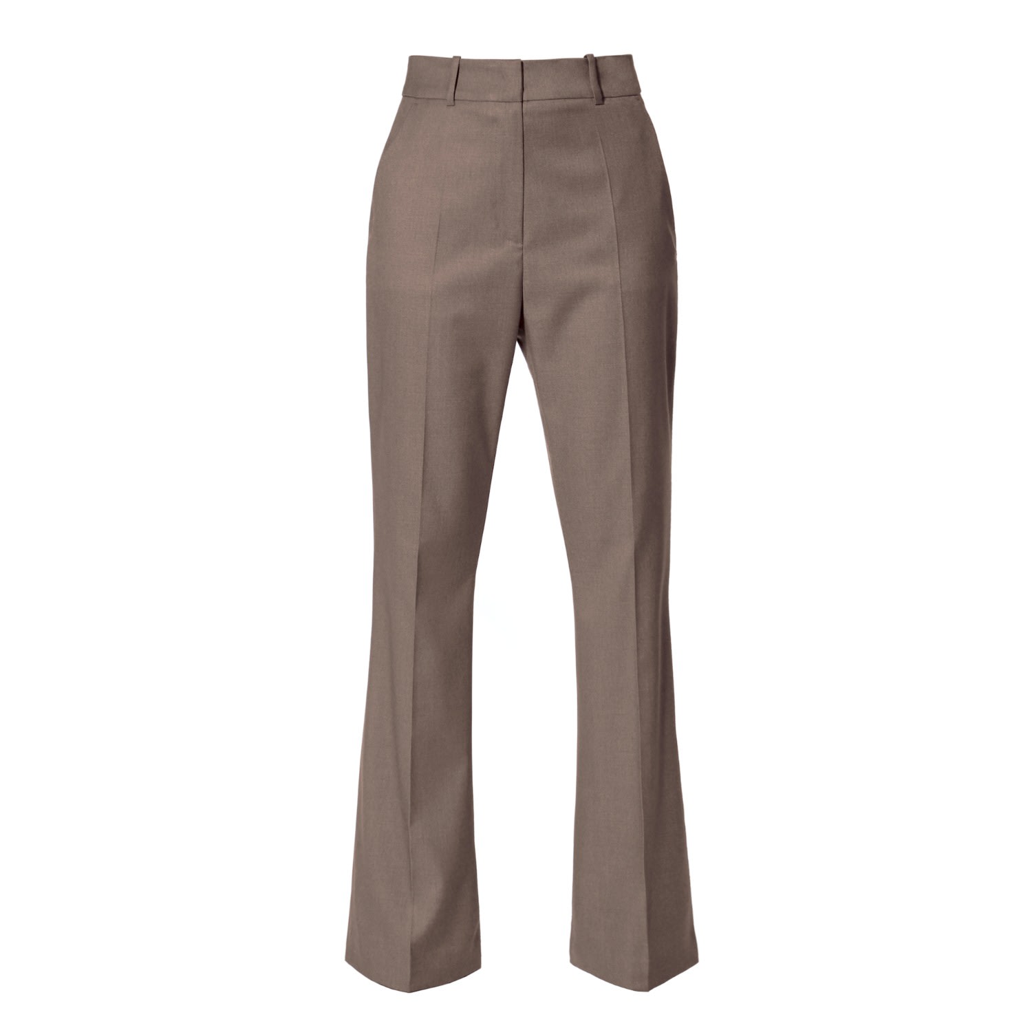 Aggi By Halewski Women's Camilla Brown Melange Flared Trousers In Brown
