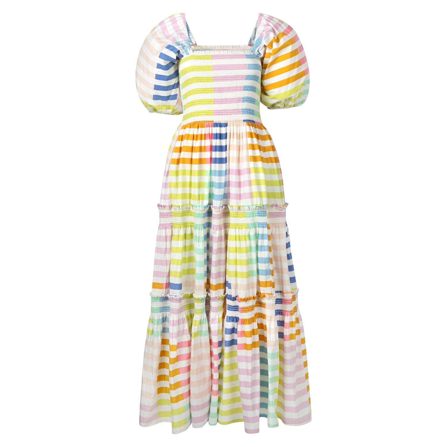 Sunshine Tienda Women's Colorful Stripe Tula Dress