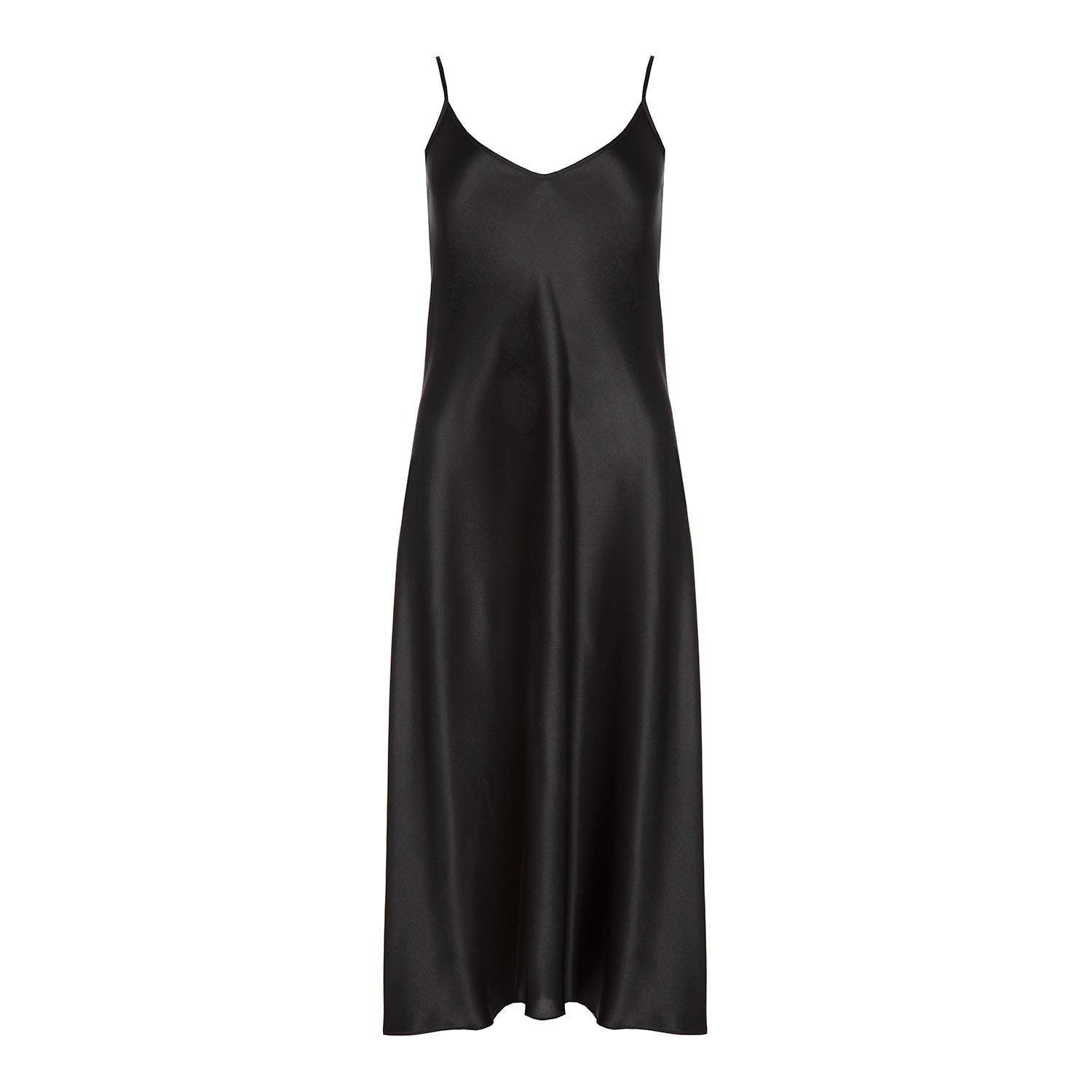 Women’s The Silk Slipdress - Black Medium Roses are Red