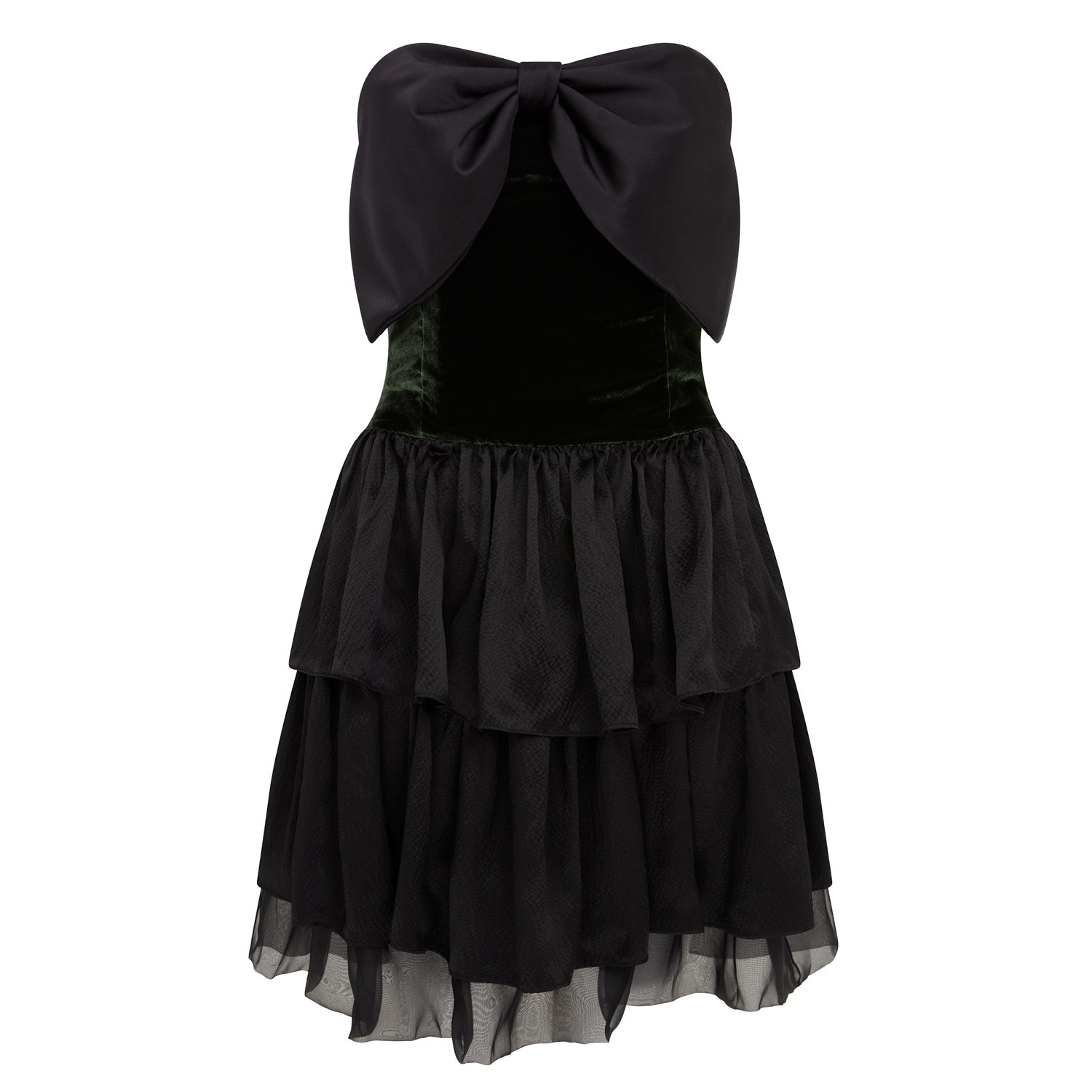 Women's Black Love Bow Dress In Noir | Small | Lisa the Label
