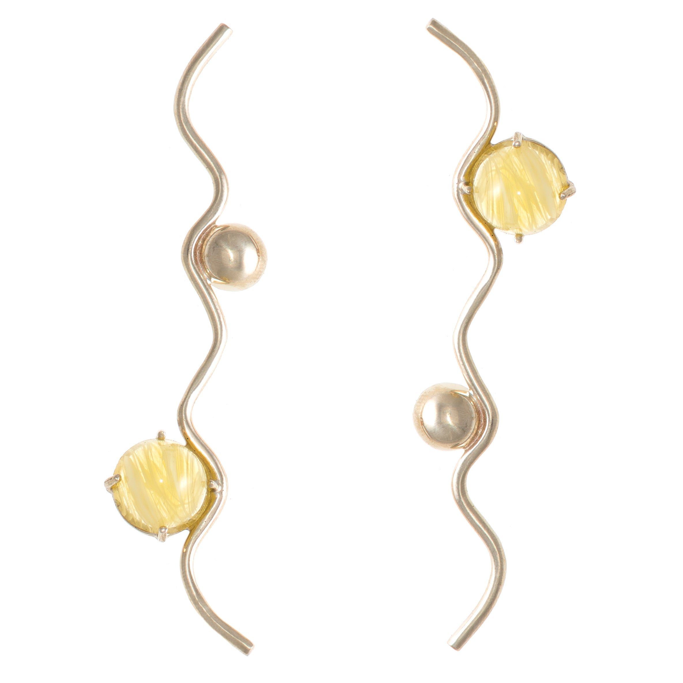 Women’s Gold / Yellow / Orange Eve Earring In Citrine Glass Castlecliff