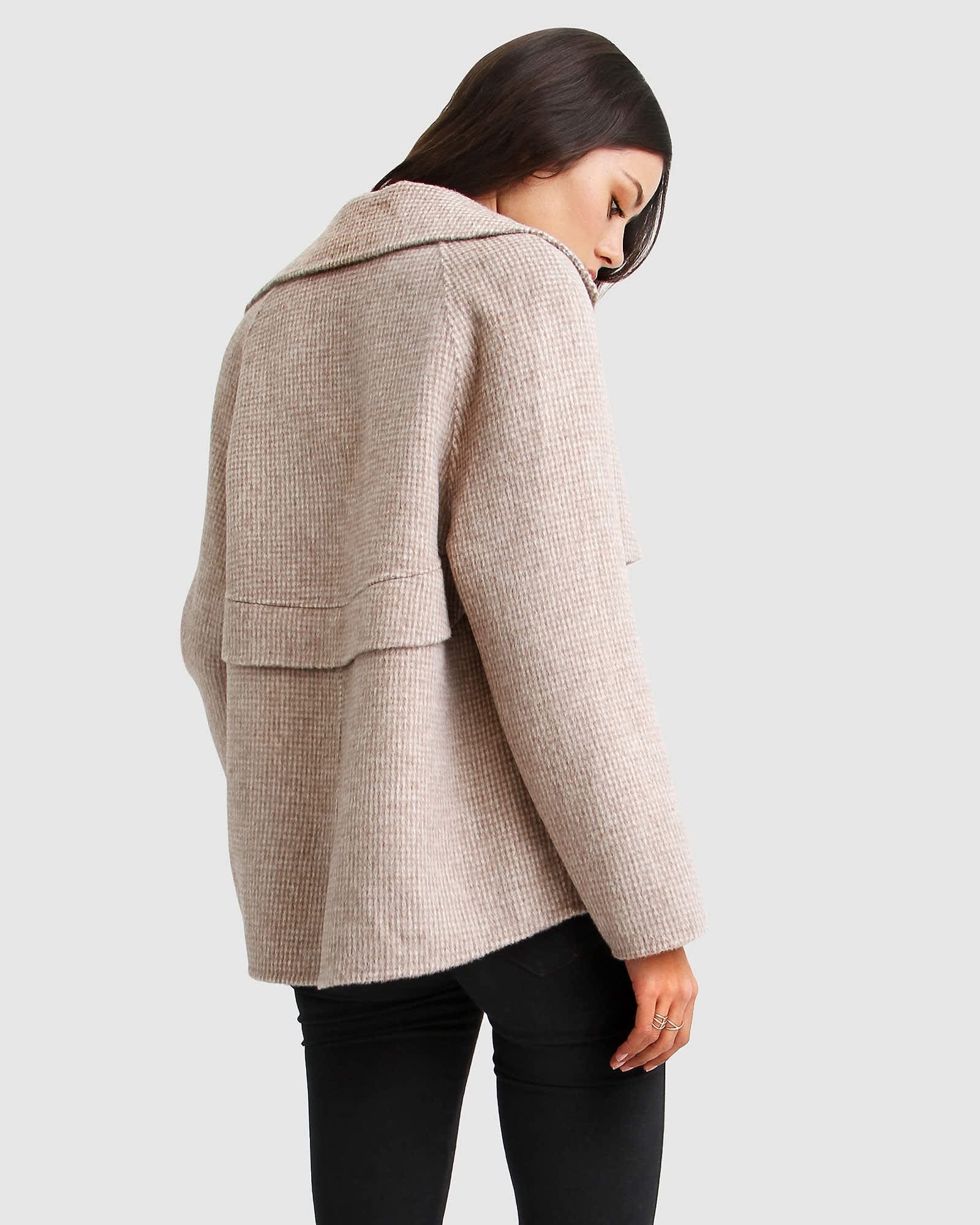 I'm Yours Wool Blend Peacoat - Beige | Belle & Bloom | Wolf & Badger