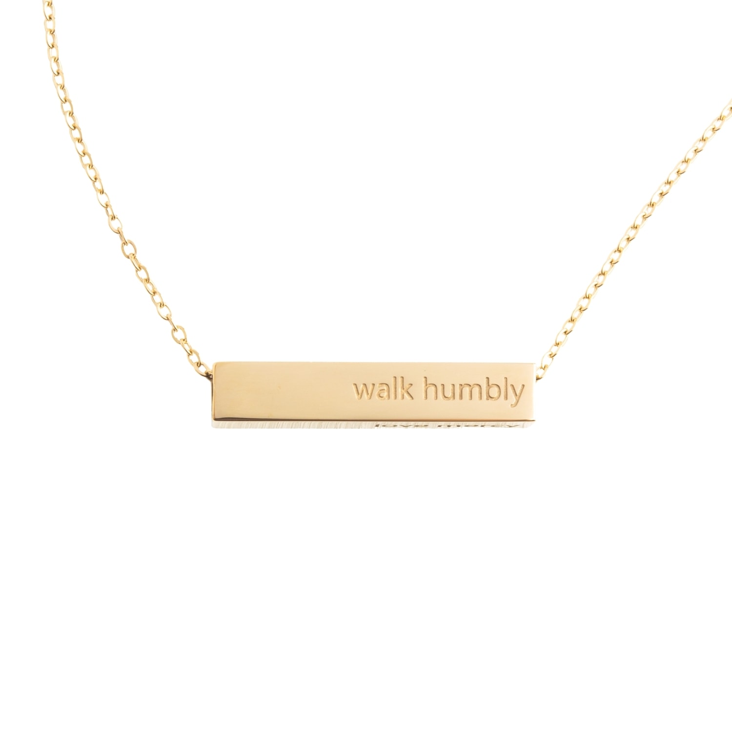 Starfish Project Women's Gold Walk Humbly Bar Necklace